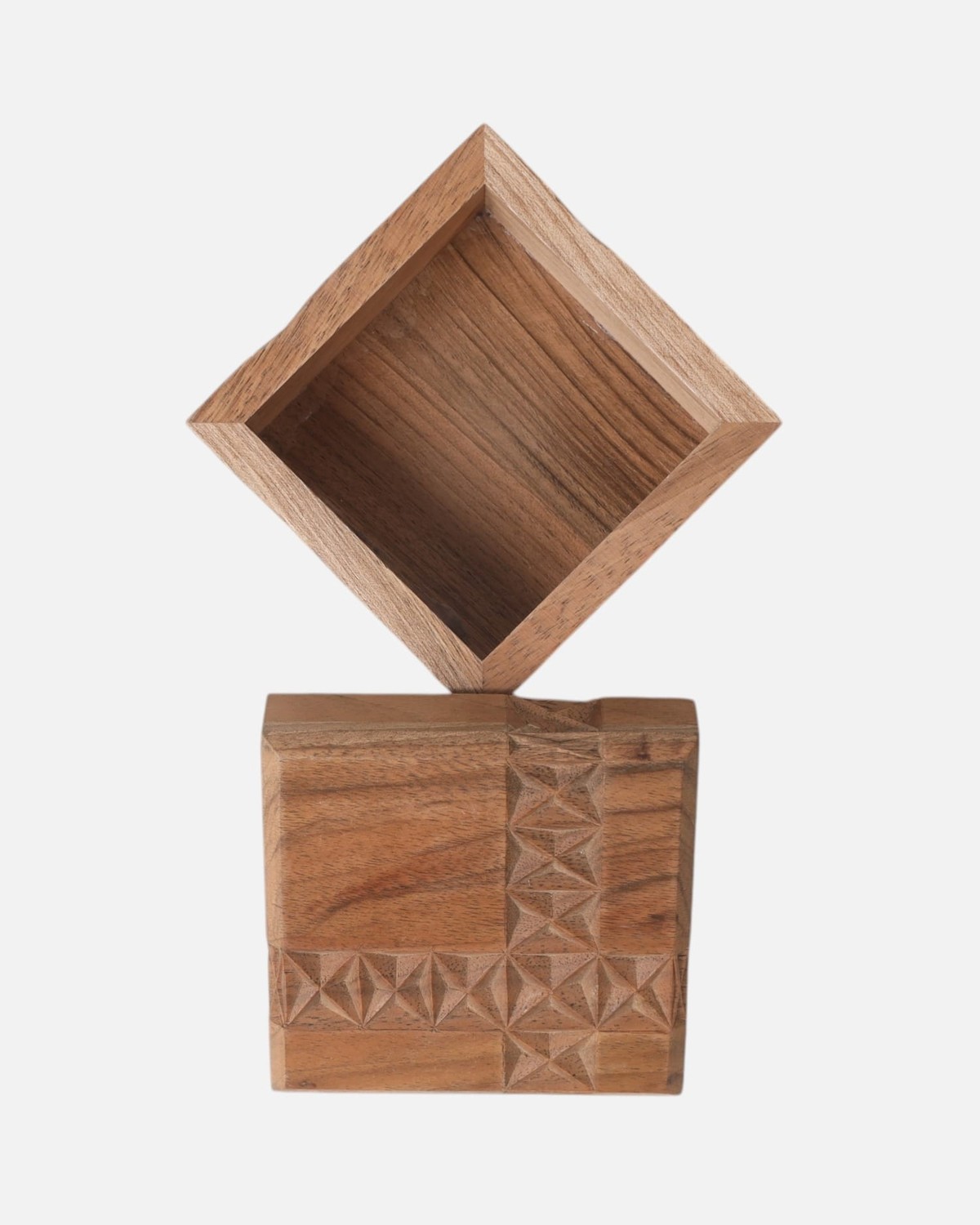 Gift Box with Nuristani Design – Handmade Wood 3