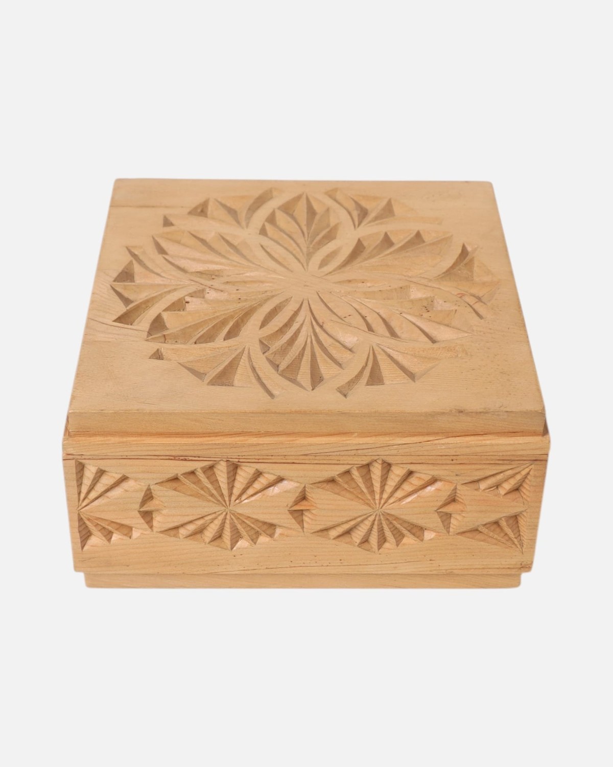 Jewelry Gift Box – Handcrafted Wooden Box with Intricate Carving 3