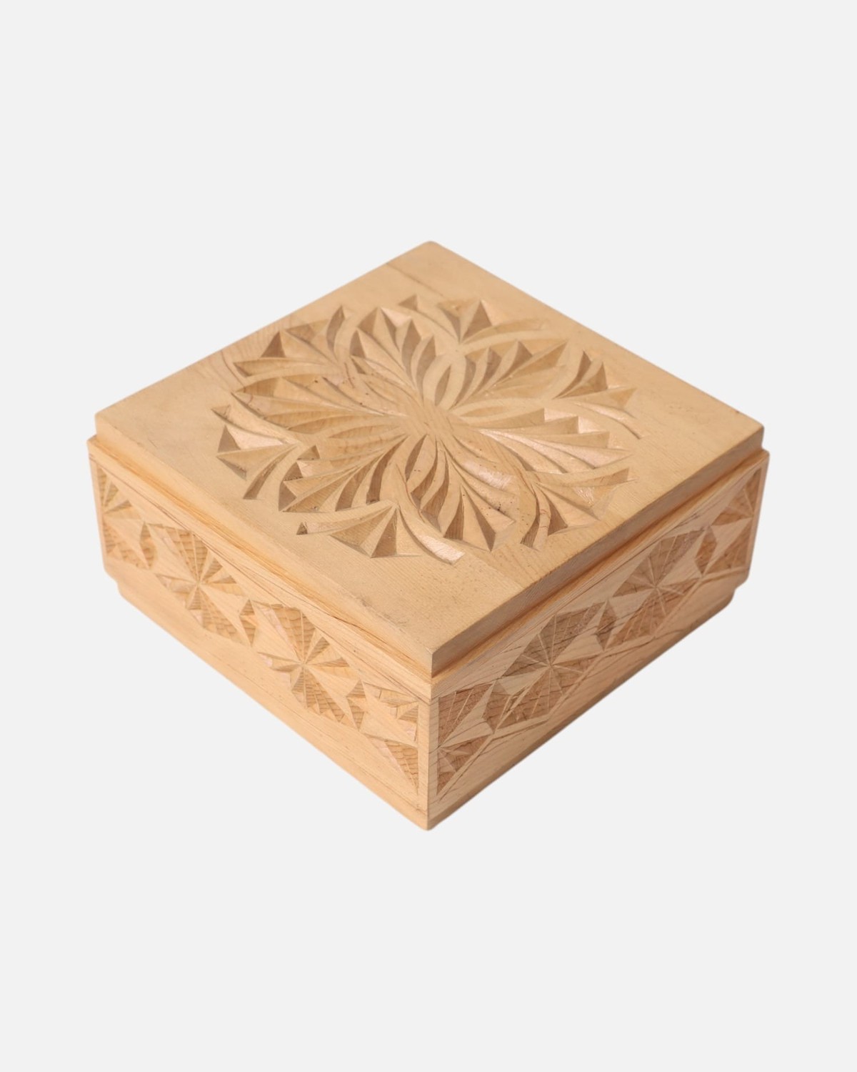 Jewelry Gift Box – Handcrafted Wooden Box with Intricate Carving 1