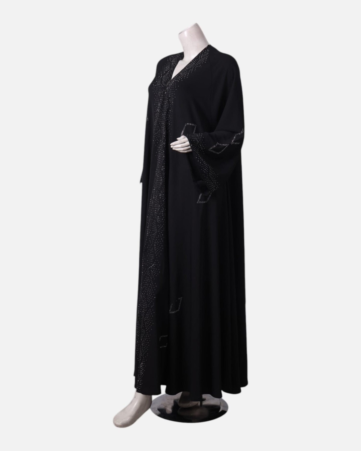 Long Silk Black ,Hijab, Dubai Abaya, Traditional Hijab 2
