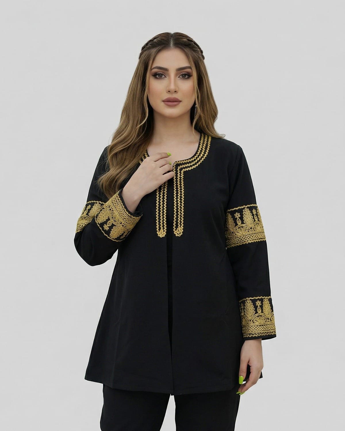 Kurti Patlon – Handcrafted Afghan Embroidery Design Coat 3