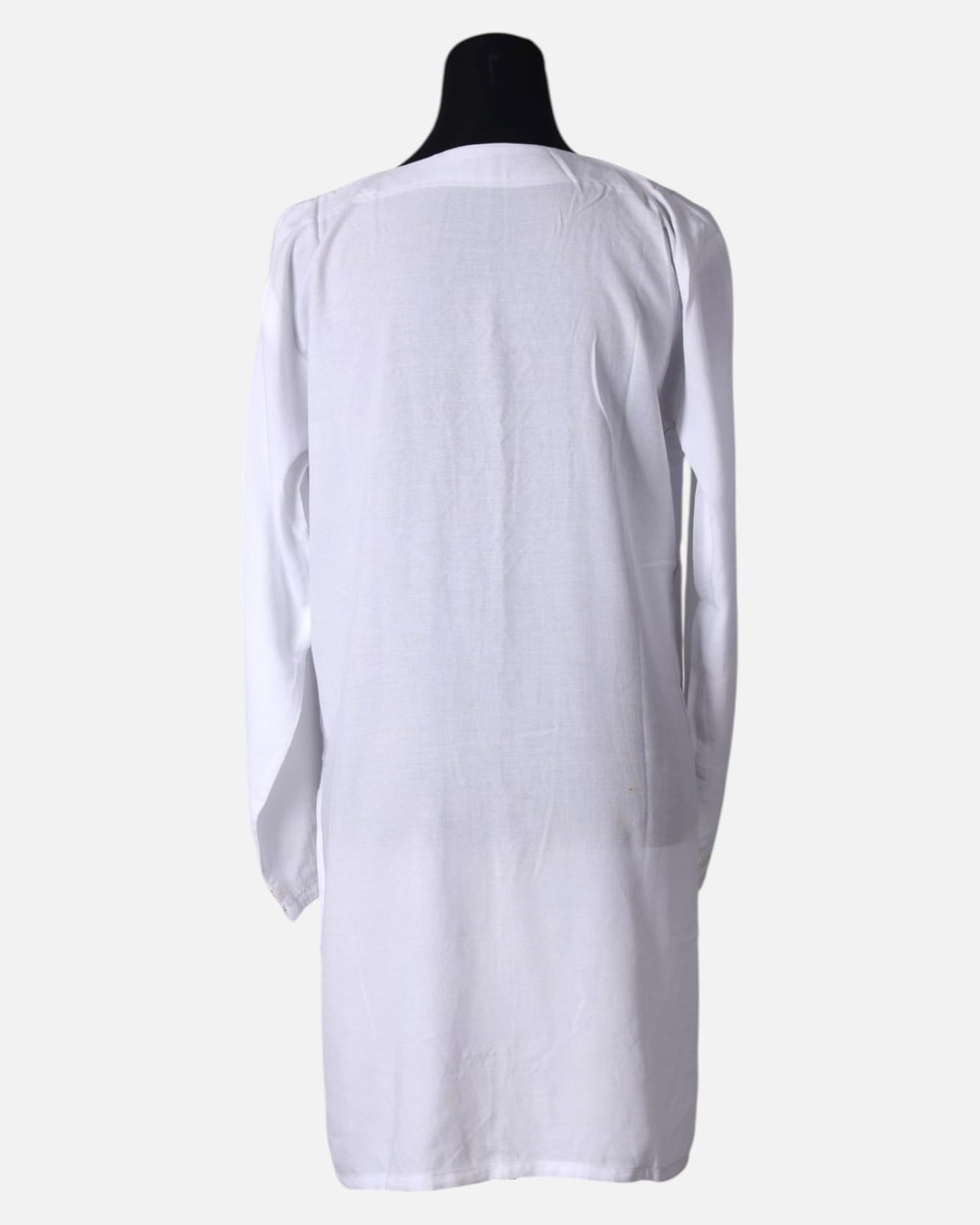 Classic White Cotton Top Dress with Fine Embroidery 4