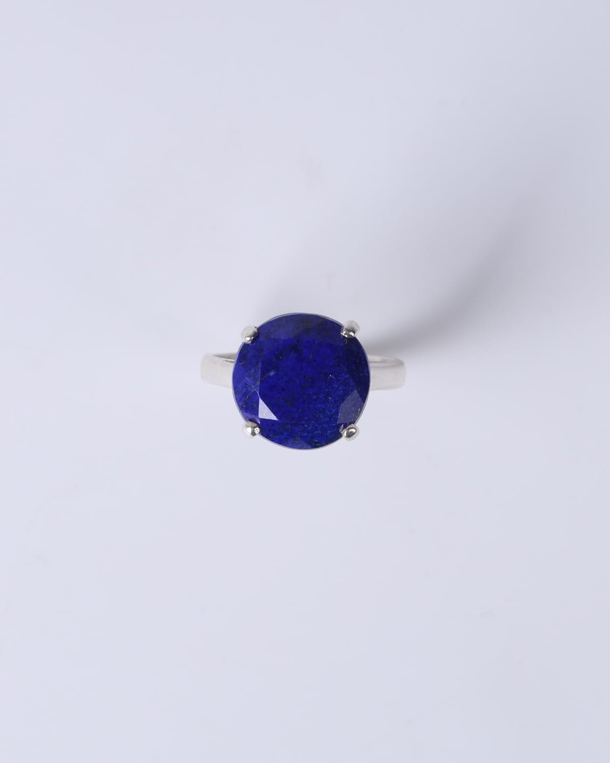 Blue Lapis Lazuli Ring in Silver – Elegant Deep Blue Design 3