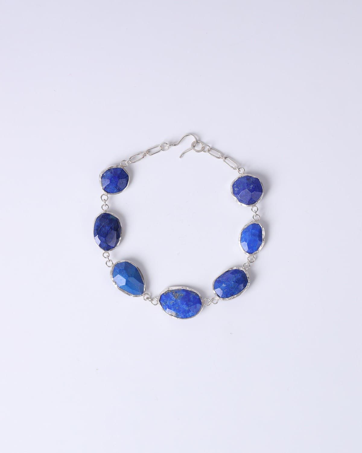 Lapis Jewelry Set – Silver Necklace, Earrings and Bracelet 4