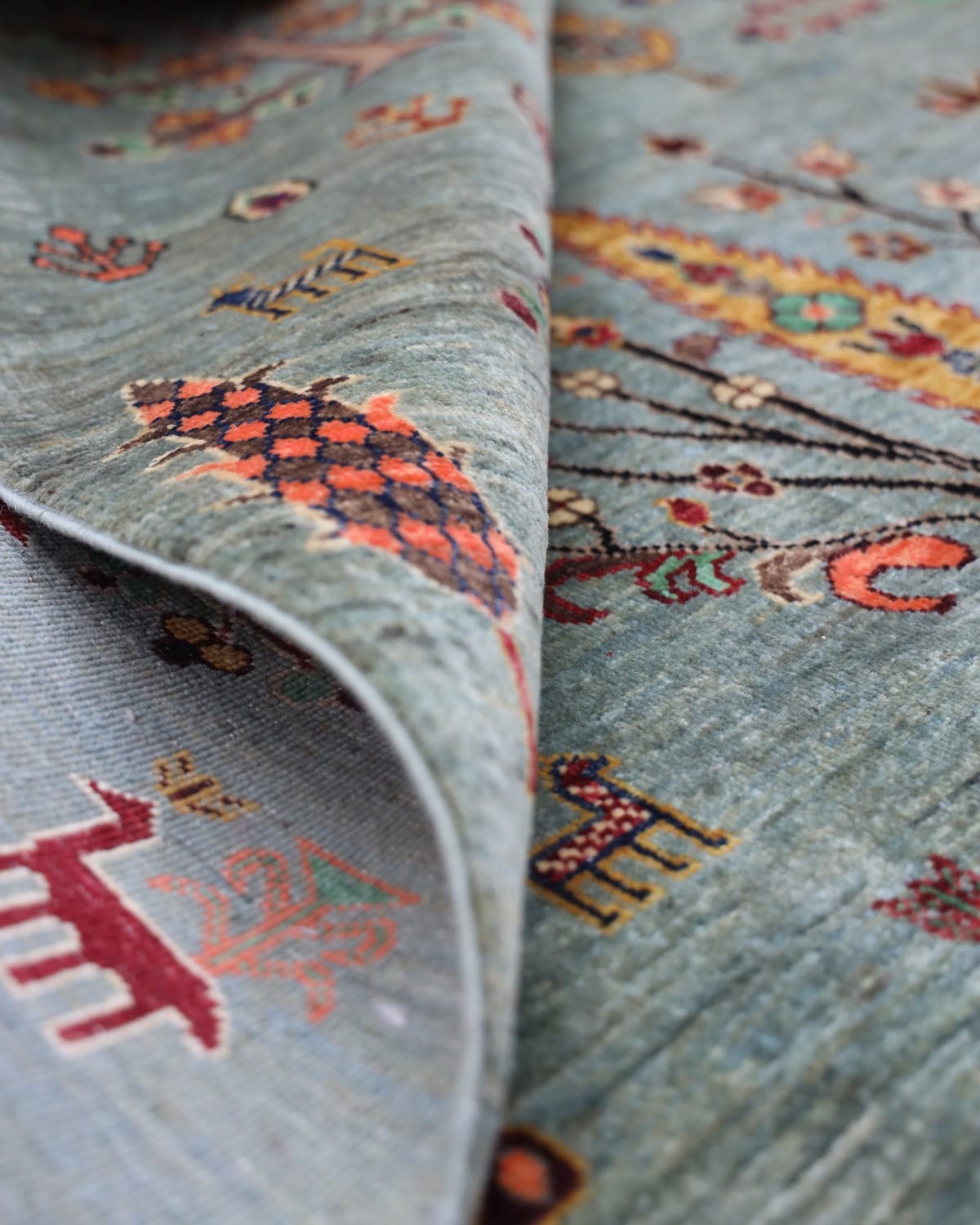 Handmade Wool Carpet – Vibrant Floral Design 1