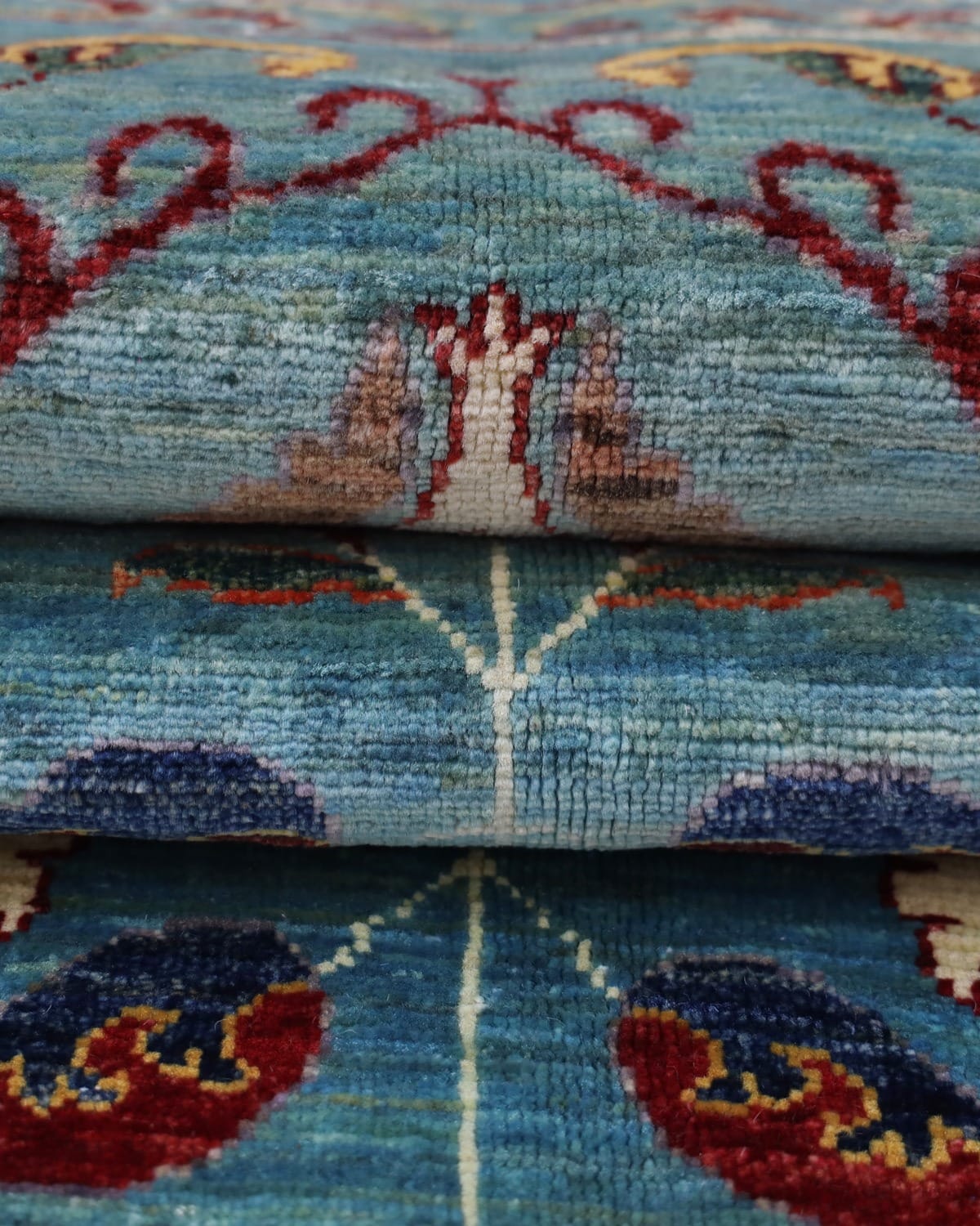 Wool Suzani Carpet – Afghan Area Rug 8.07x5.64 ft 4