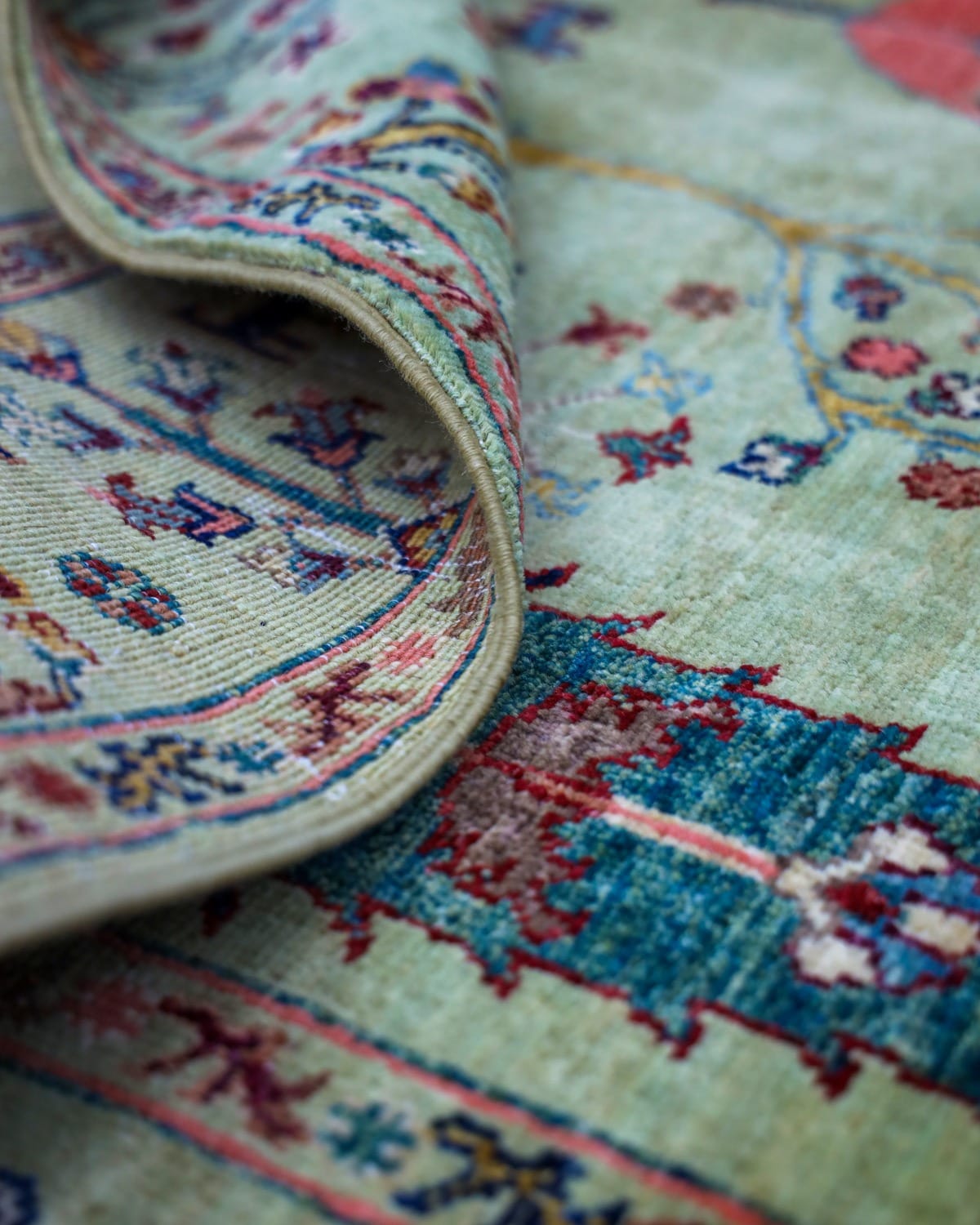 Dirakhti Handmade Wool Carpet, Afghan Floral Tree Design Rug 2