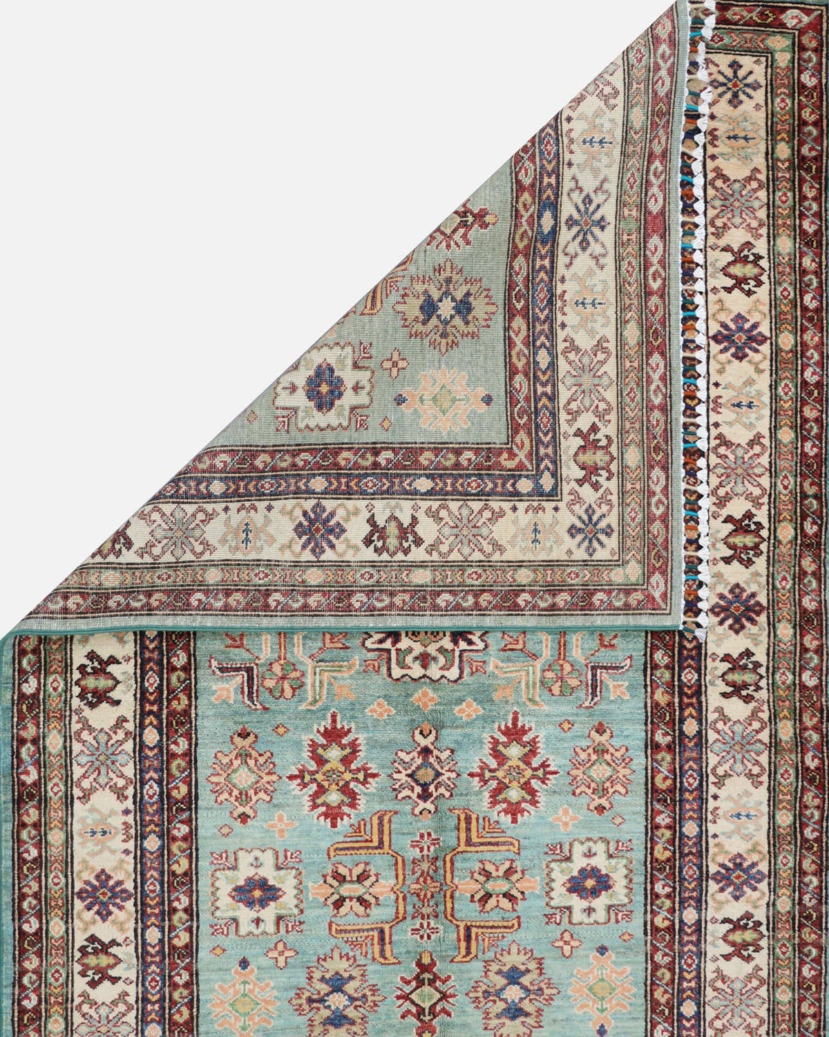 Afghan Handmade Wool Rug Traditional Floral Design, Living Room/Bedroom Carpet 3
