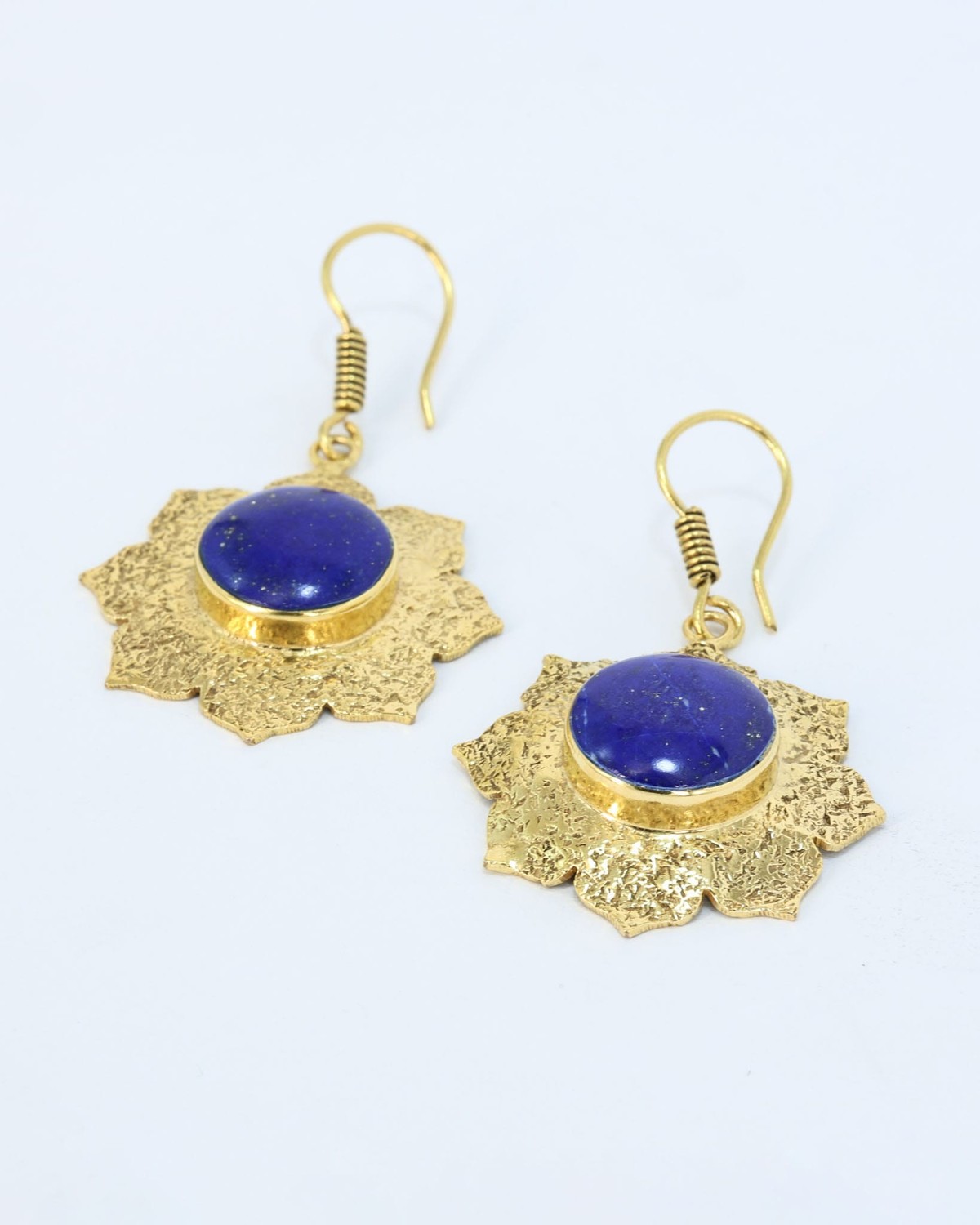 Lapis Lazuli Gold Earrings 2