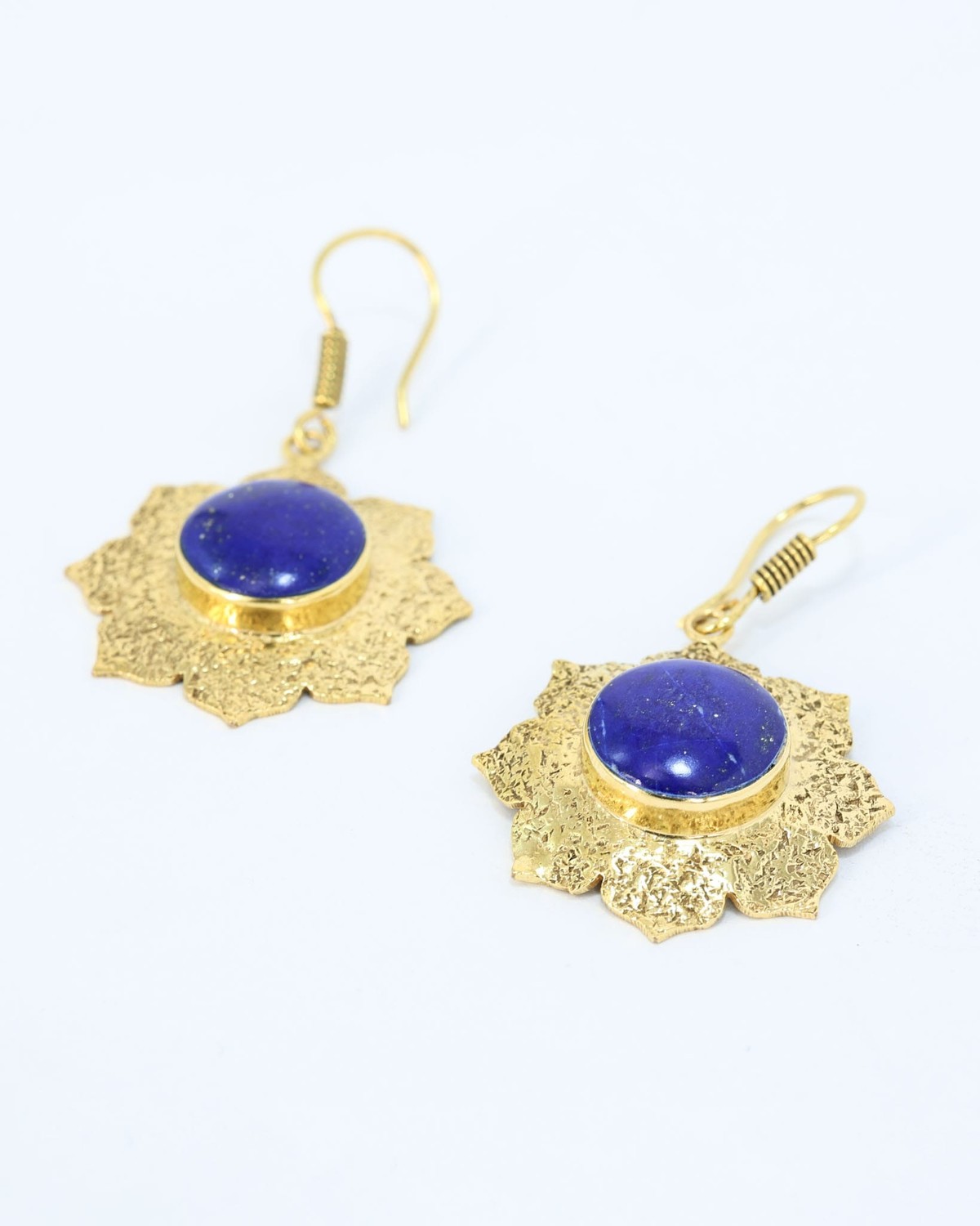 Lapis Lazuli Gold Earrings 4