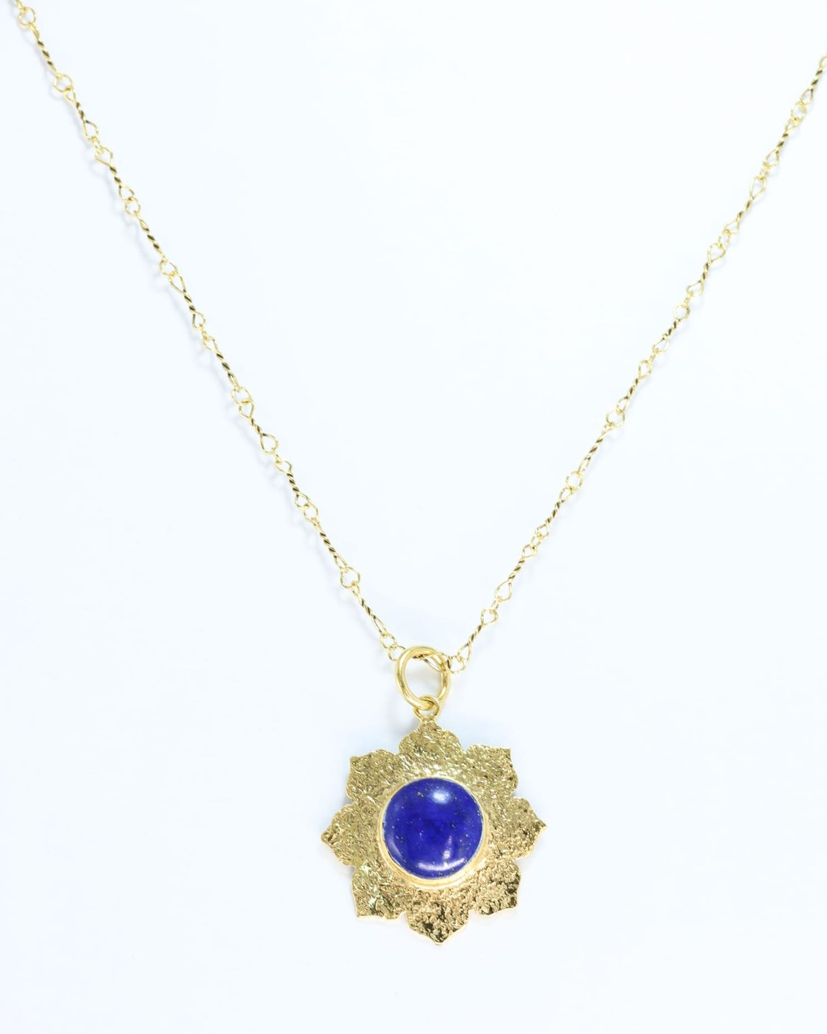 Shabnam Lapis Lazuli Gold Pendant Necklace 1