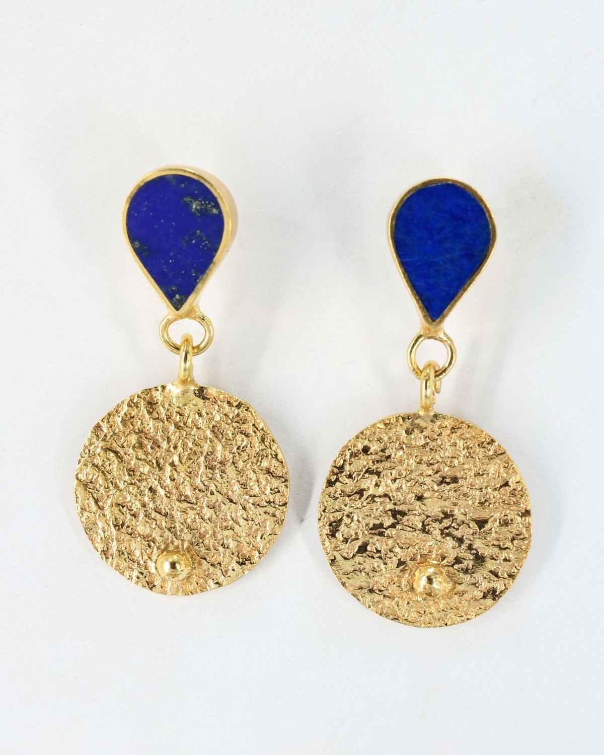 Queen Lapis Gold Plated Drop Earrings 6
