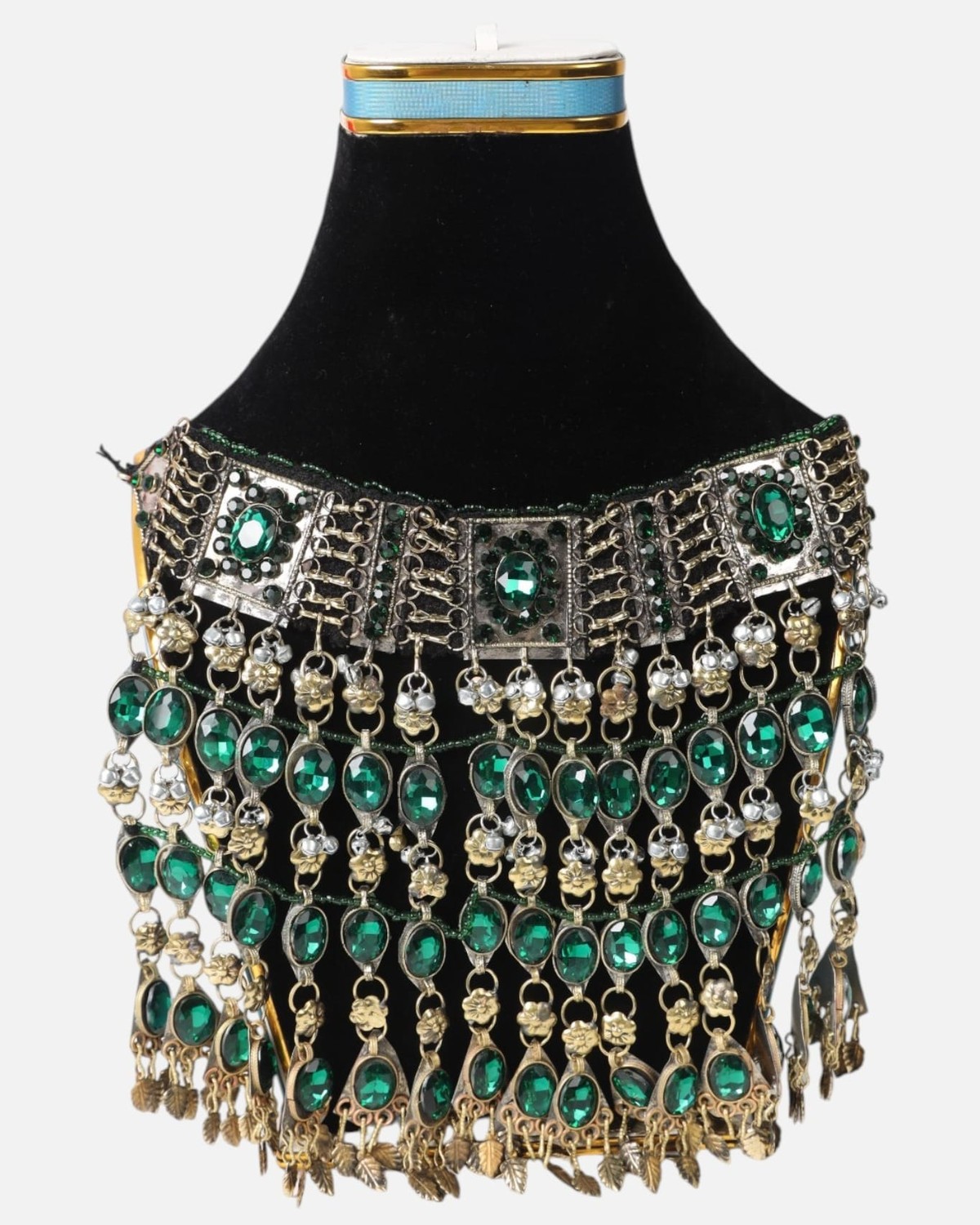 Green Gemstone Afghan Jewellery Set 1