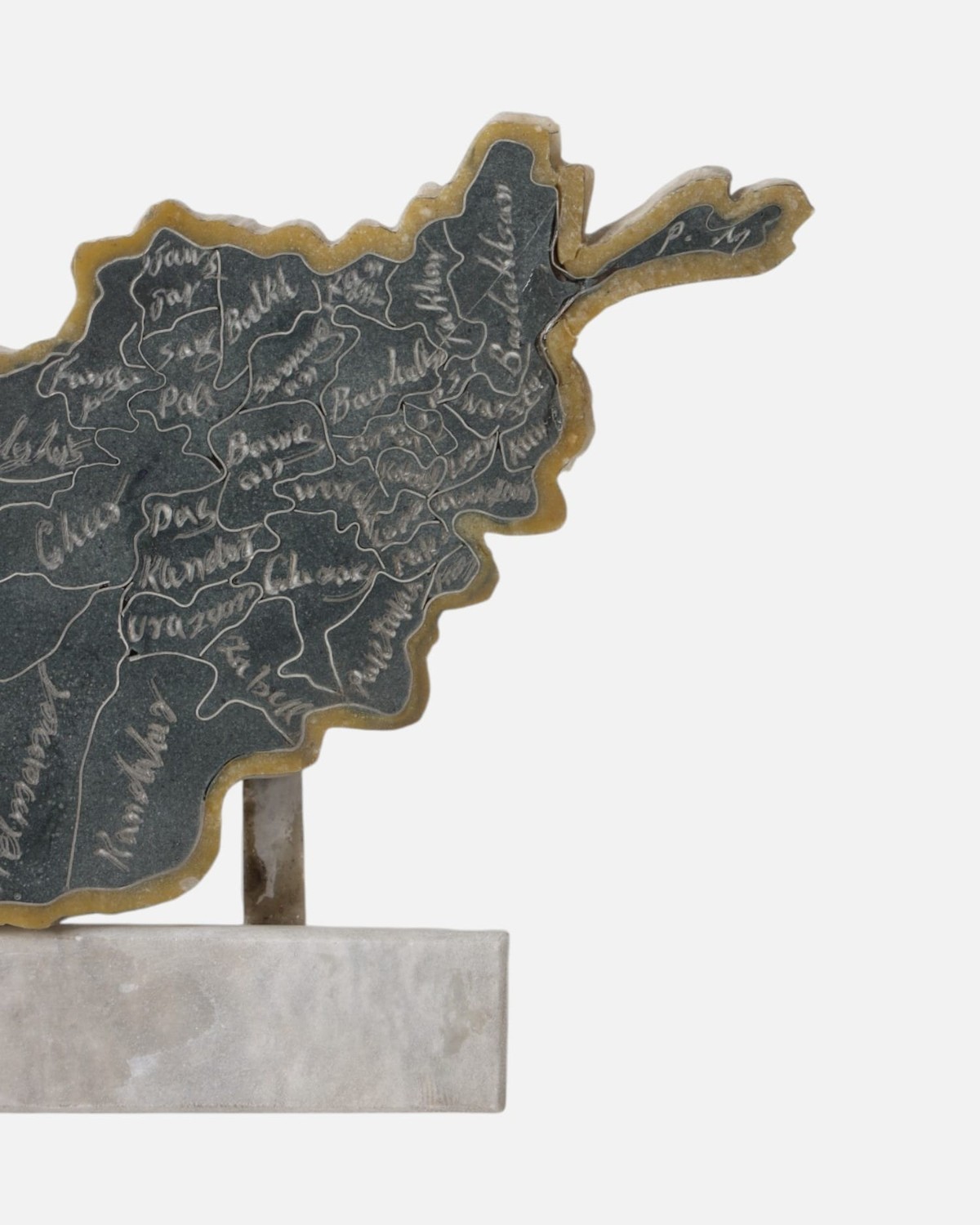 Afghanistan Detailed Map Handmade Decorative Piece 5