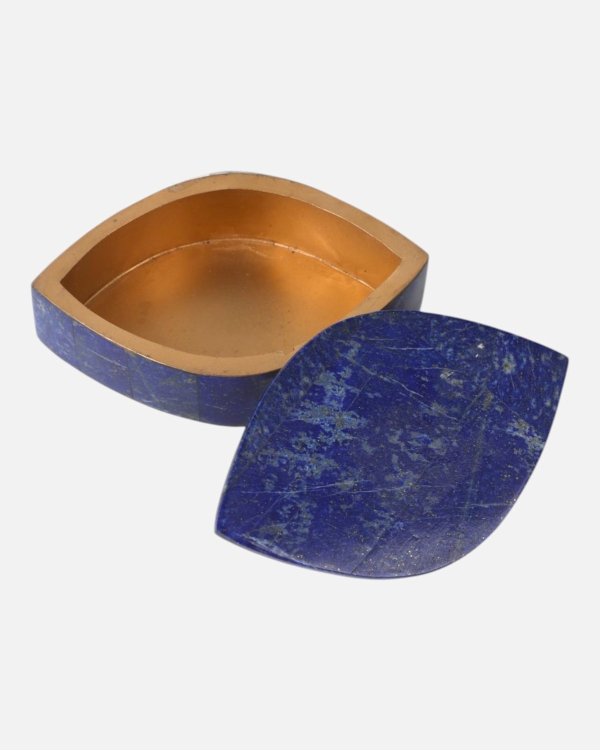 Lapis Stone Jewelry Box Classic Smooth Design 4
