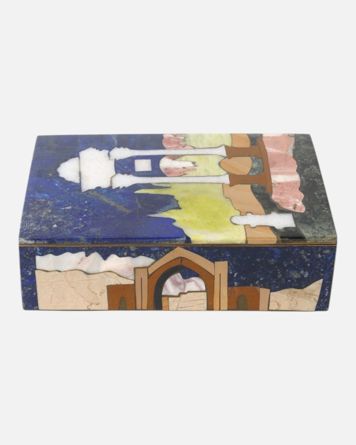 Afghan Landscape Jewelry Box Lapis 3