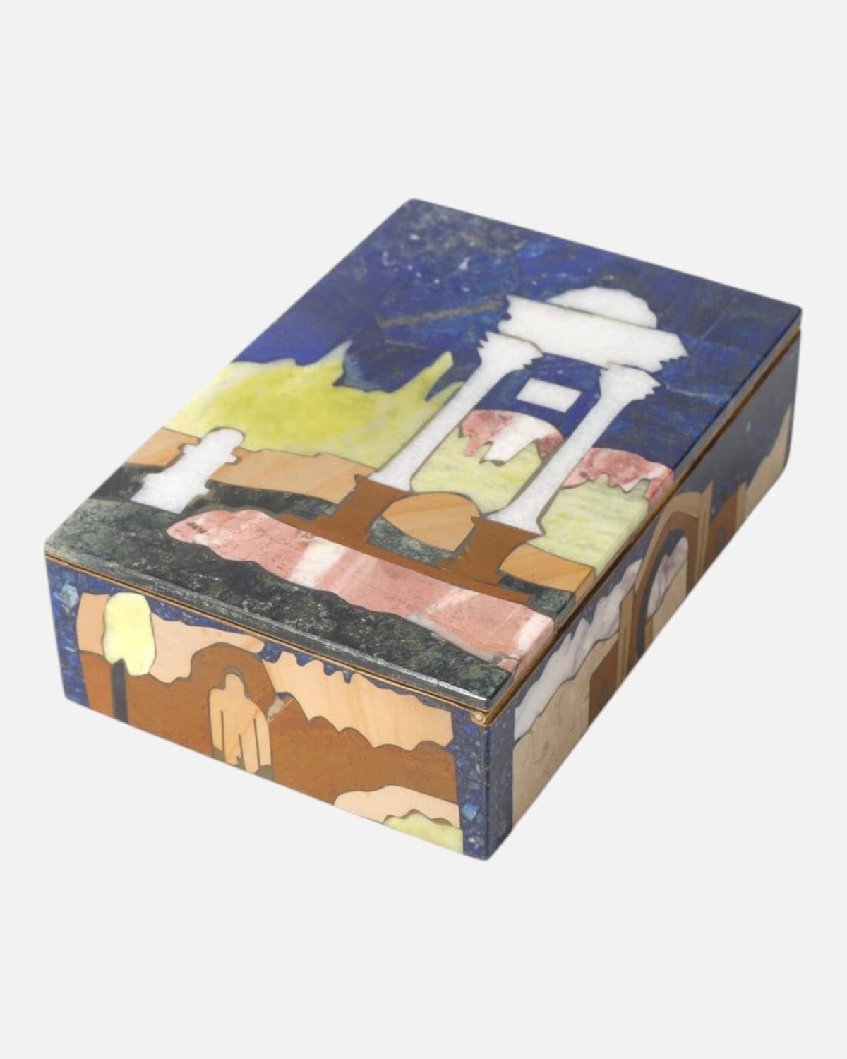 Afghan Landscape Jewelry Box Lapis 2