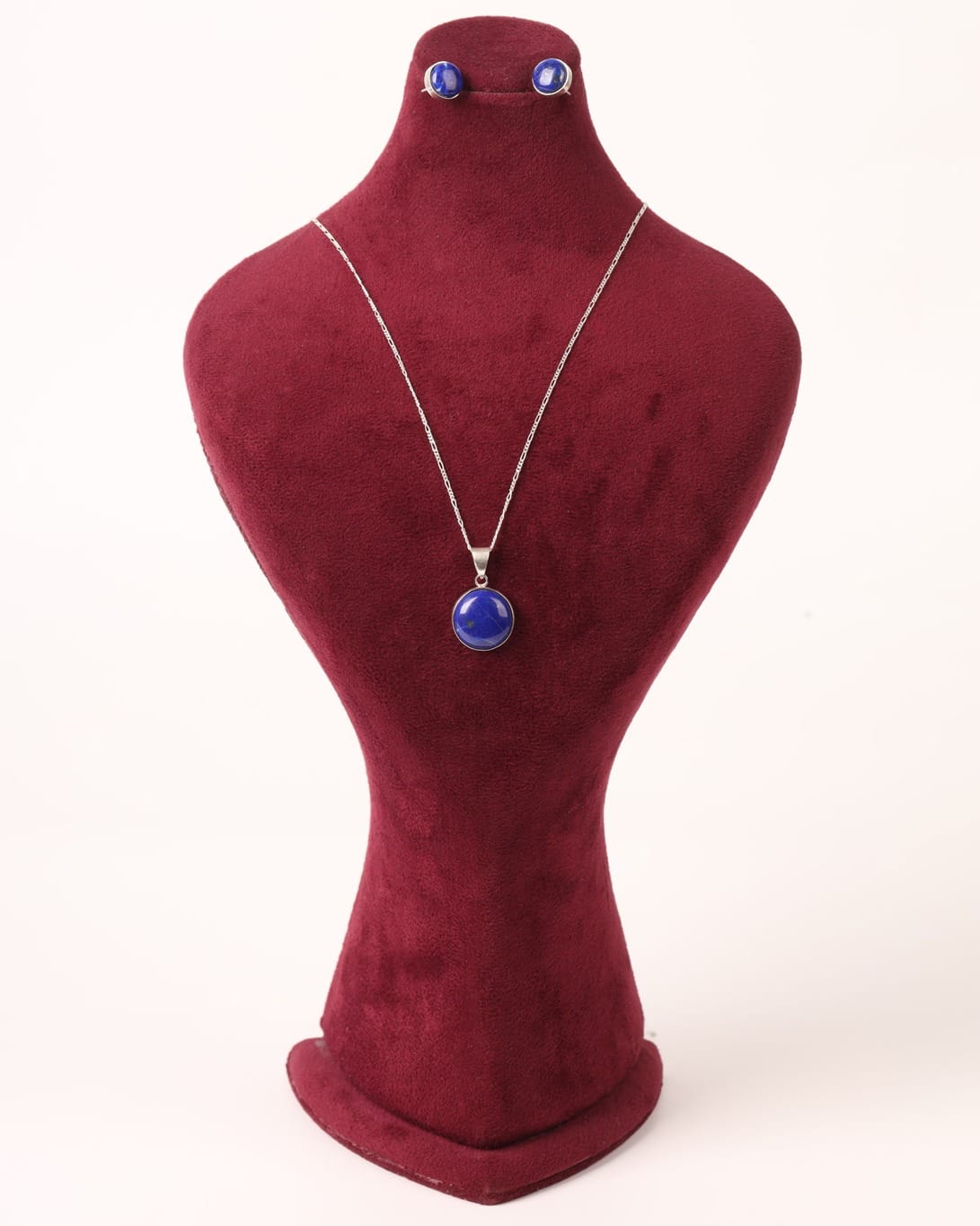 Lapis Lazuli Teardrop Set – 925 Silver Necklace & Earrings 7