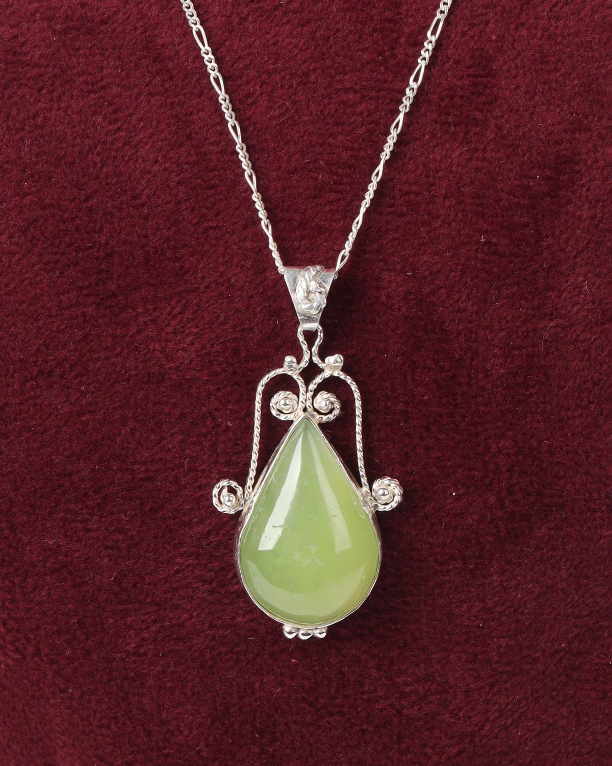 Shah Maqsood Teardrop Pendant Necklace – 925 Sterling Silver 2