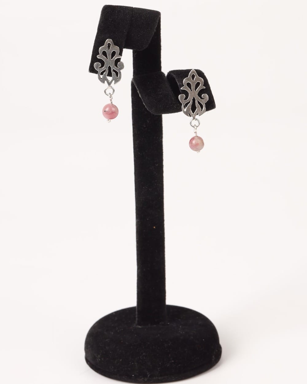 Rose Quartz Earrings in 925 Sterling Silver 2