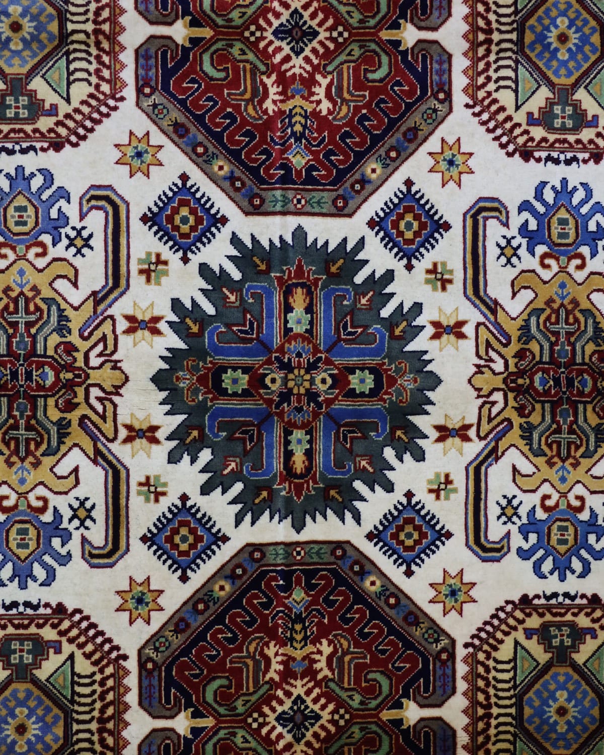 Handmade Kazak Design Carpet Wool Rug 5