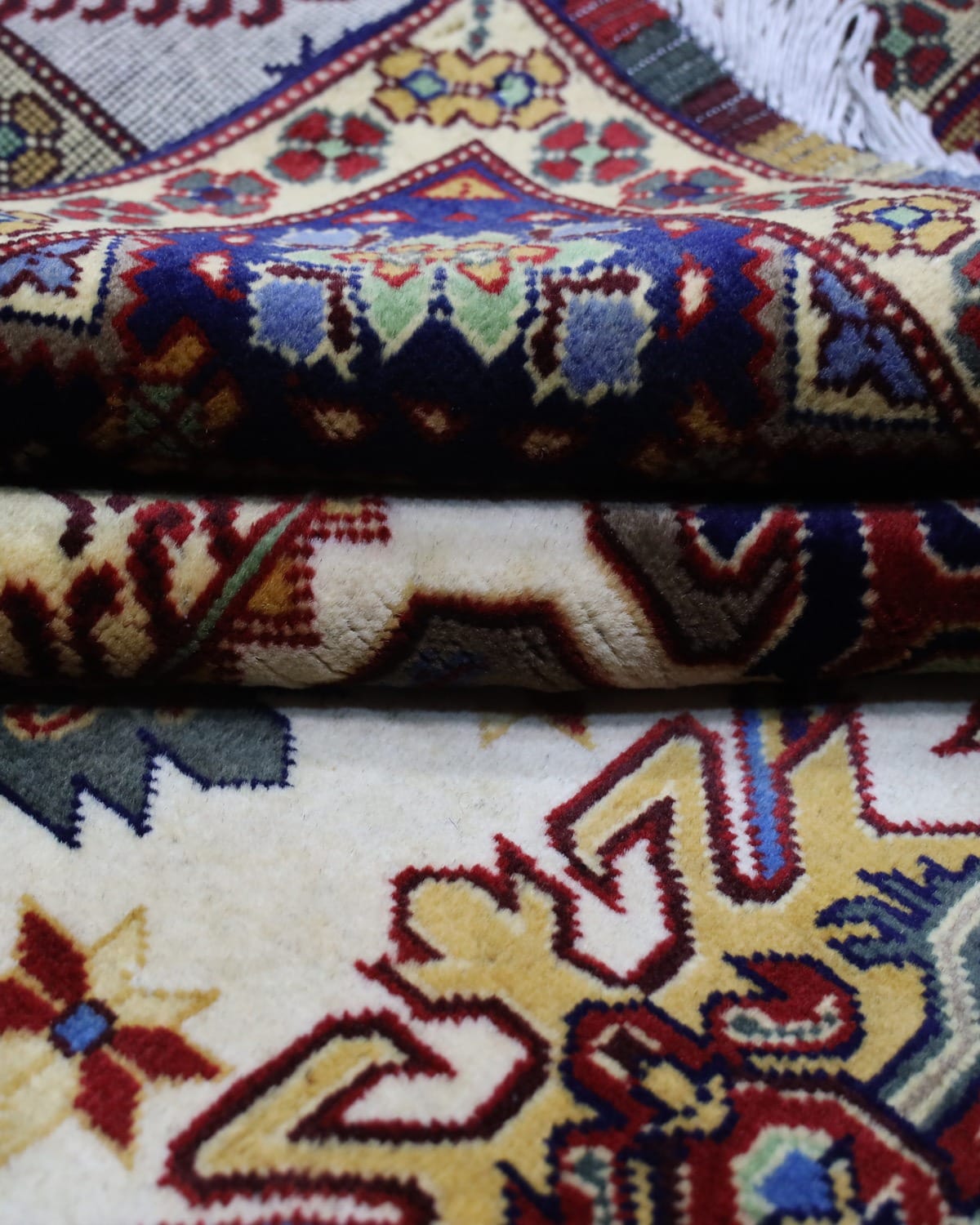 Handmade Kazak Design Carpet Wool Rug 1