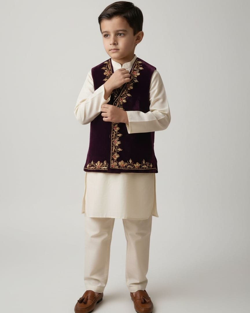 Boys Velvet Selma Dozi Waistcoat 4