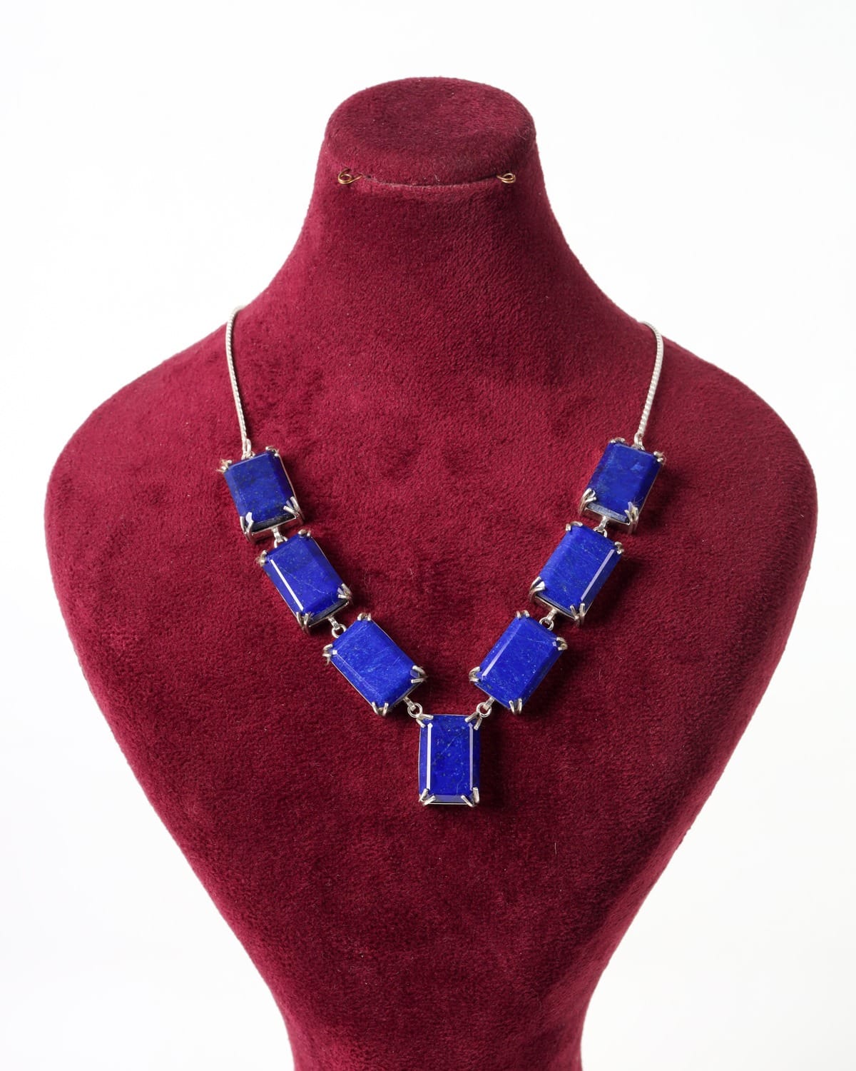 Royal Blue Lapis Lazuli Sterling Silver Jewelry Set 7