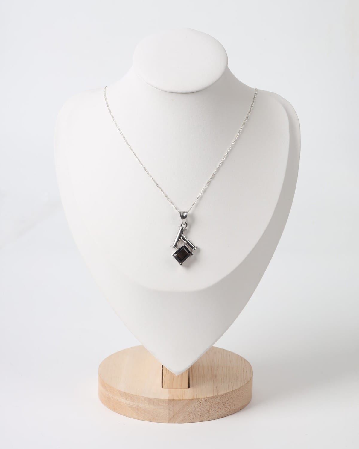Midnight Black Agate Sterling Silver Necklace 3