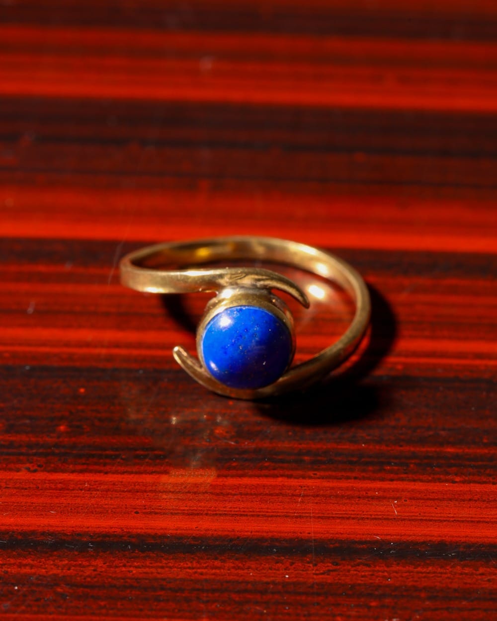 Blue Lapis Lazuli Brass Women’s Ring 1