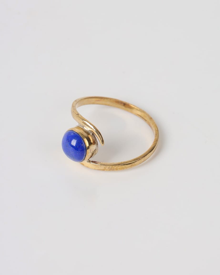 Blue Lapis Lazuli Brass Women’s Ring 2