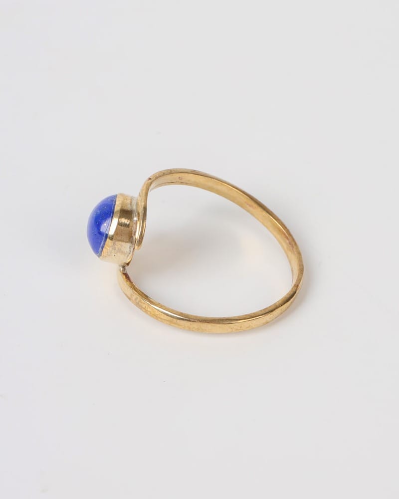 Blue Lapis Lazuli Brass Women’s Ring 3