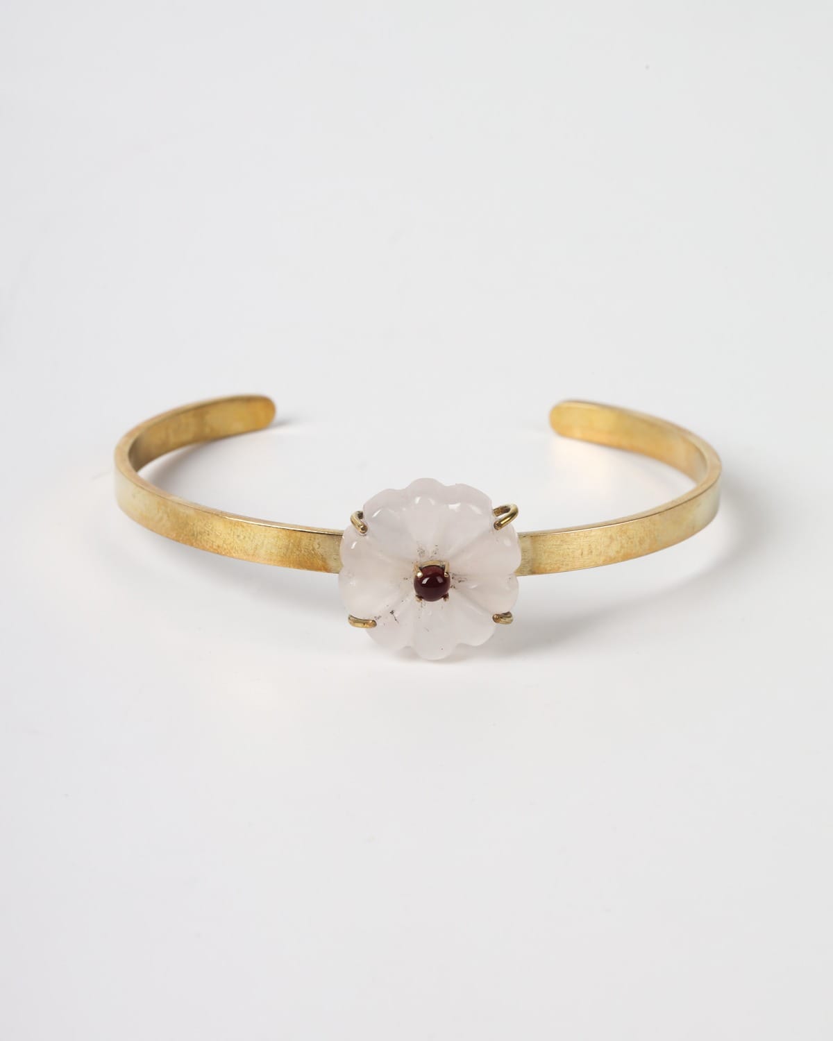 Rose Quartz Bracelet in Brass 2
