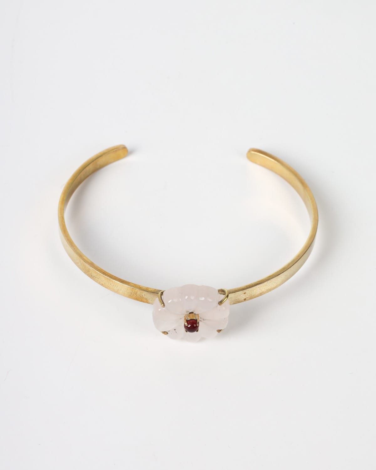 Rose Quartz Bracelet in Brass 3