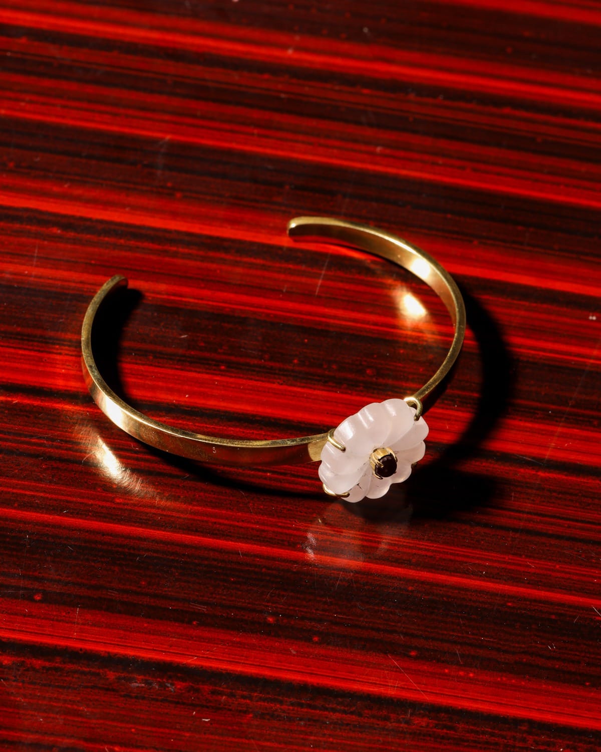 Rose Quartz Bracelet in Brass 6