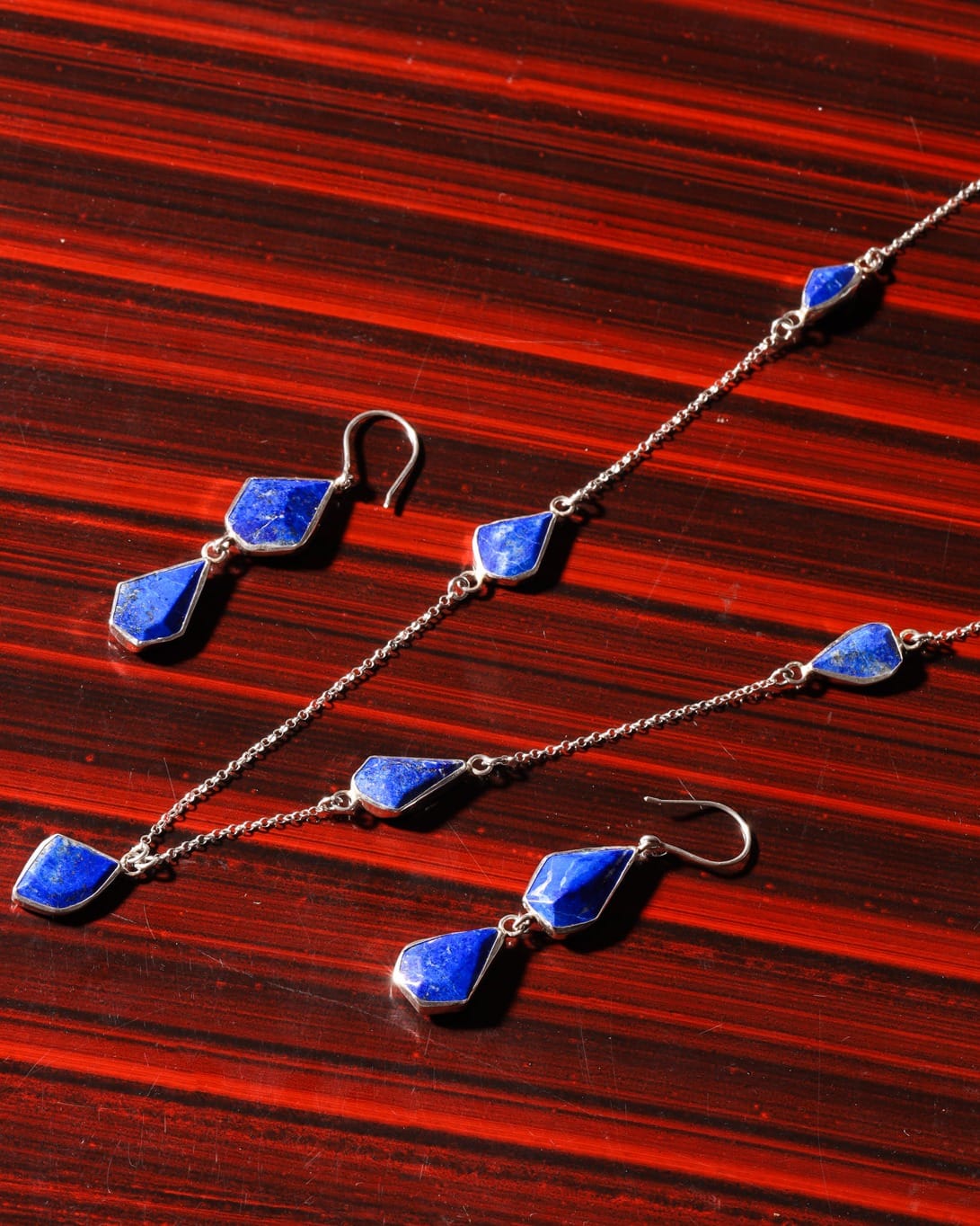 Mughal Collection Lapis Jewelry Set – Necklace & Earrings 6