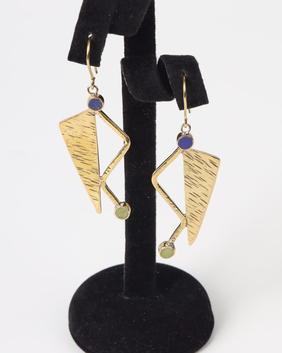 Textured Triangle Earrings 2
