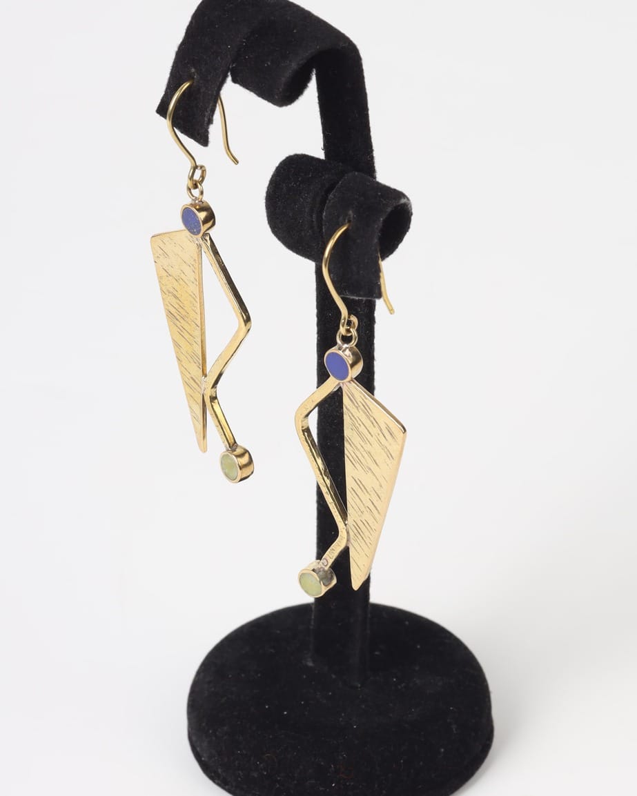 Textured Triangle Earrings 3