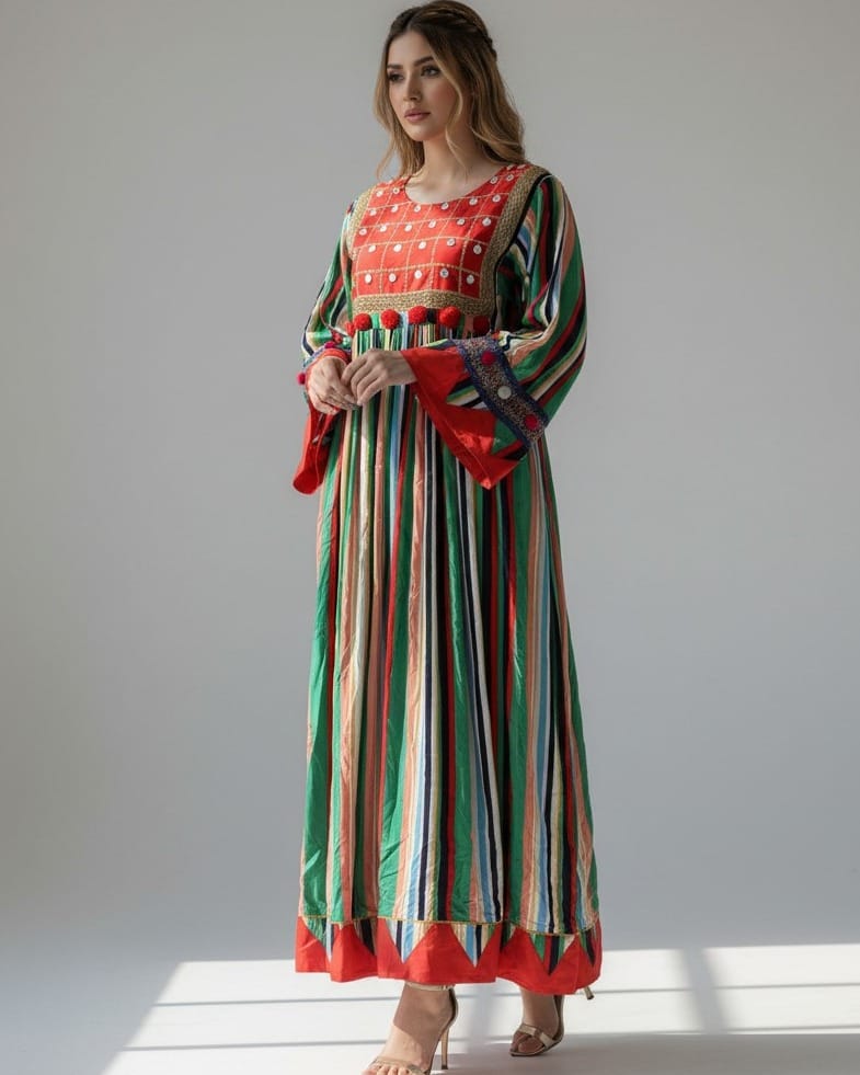 Colorful Tourist Dress with Embroidered Accents 6