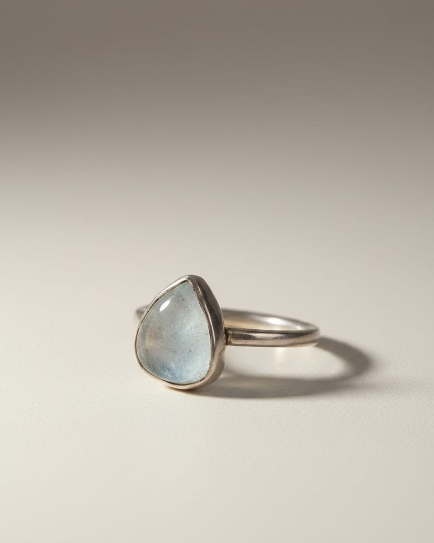 Ocean Aqua Silver Ring 2