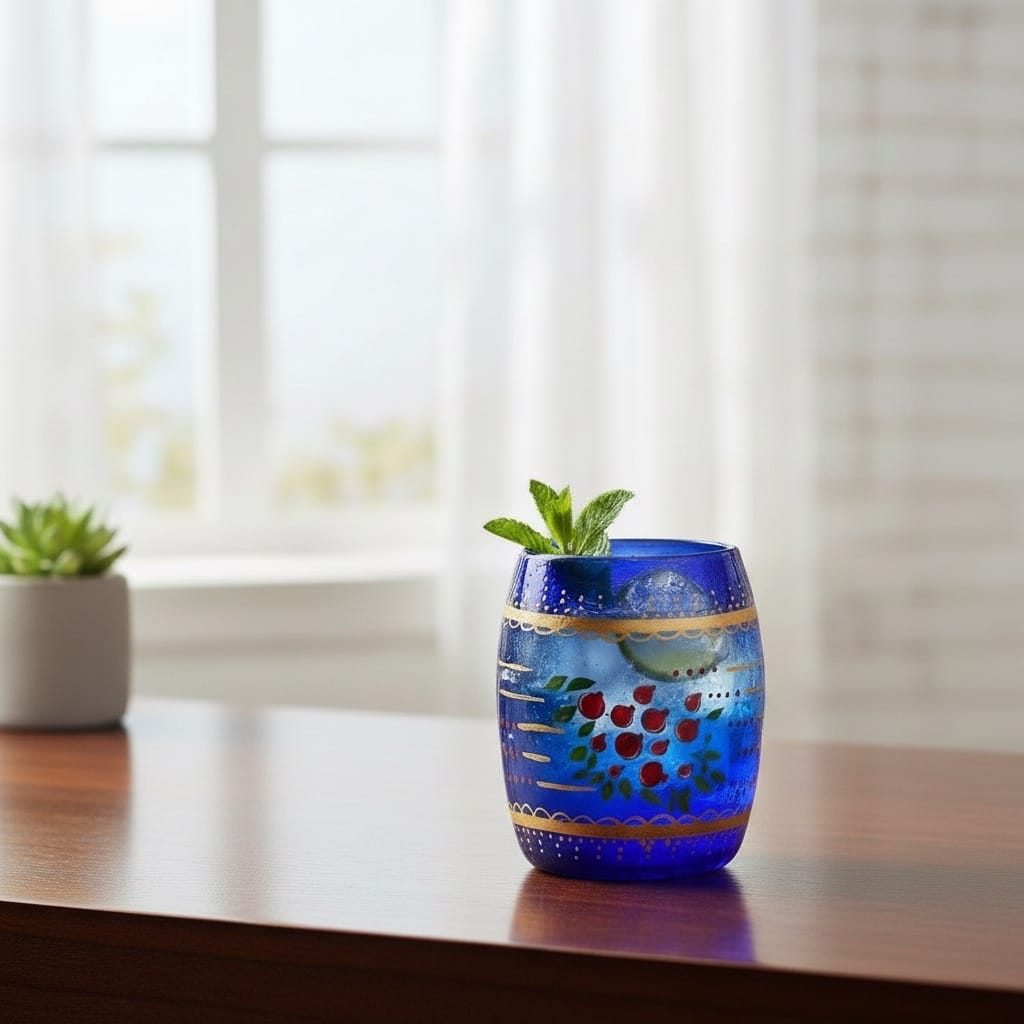 Pomegranate Design Miniature Work Glass (Set of 4) 4