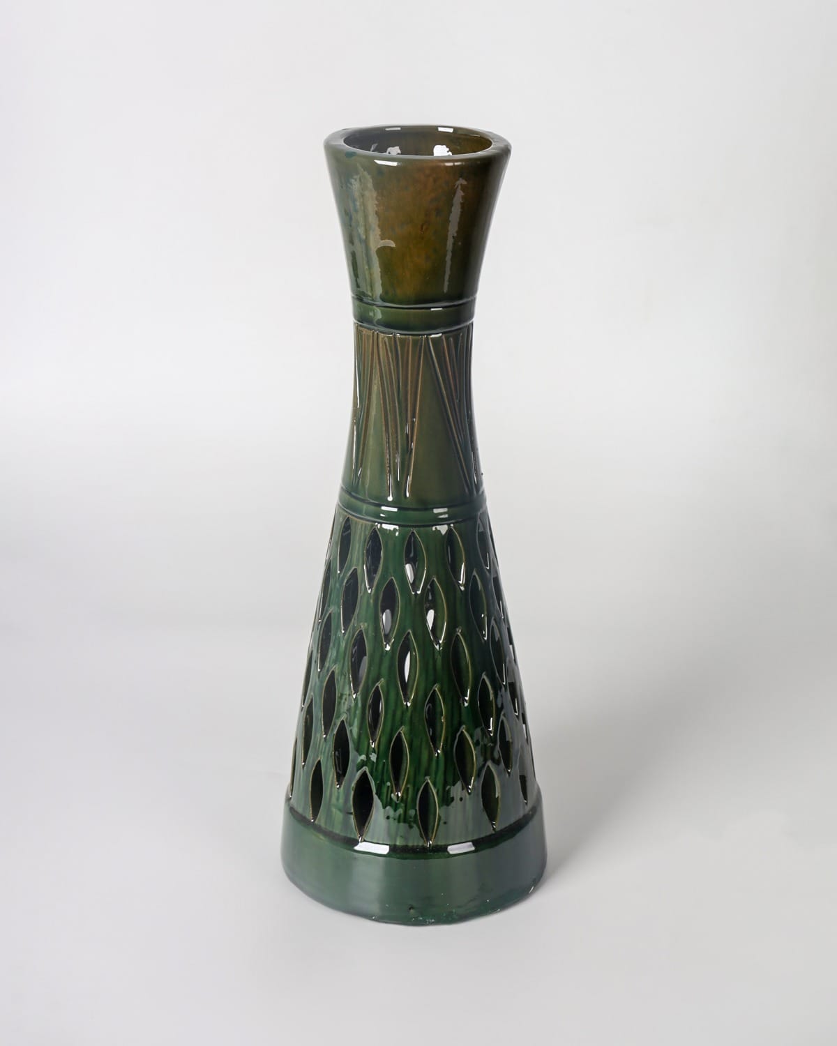 Green Ceramic Flower Vase 1