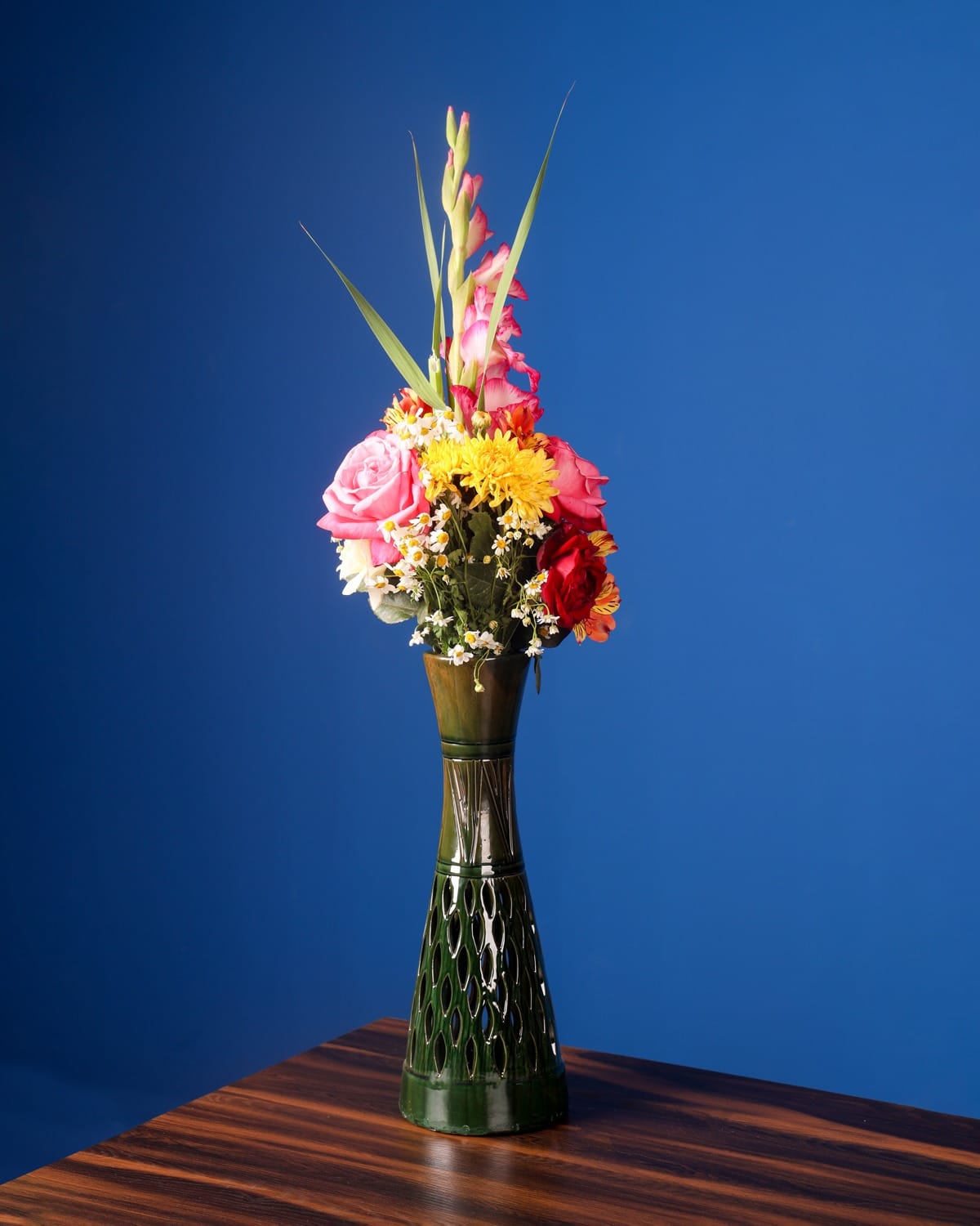 Green Ceramic Flower Vase 3
