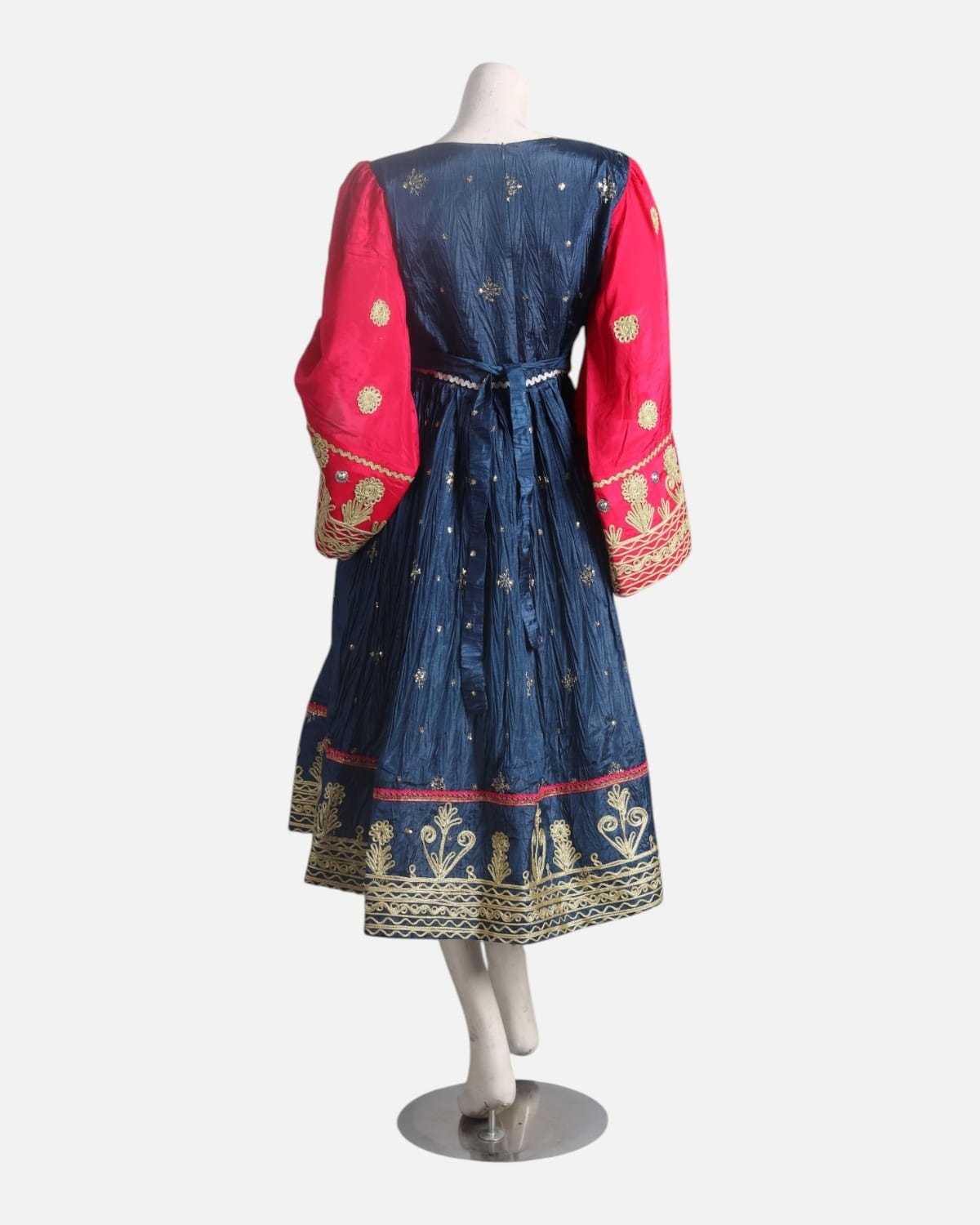 Mustard Gold & Crimson Afghan Dress 5