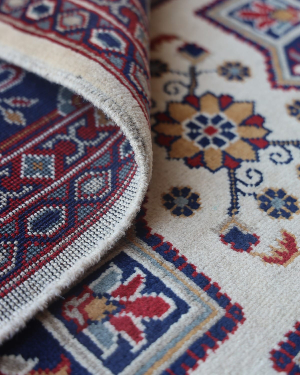 Aseel Star Turkmen Wool Rug 4