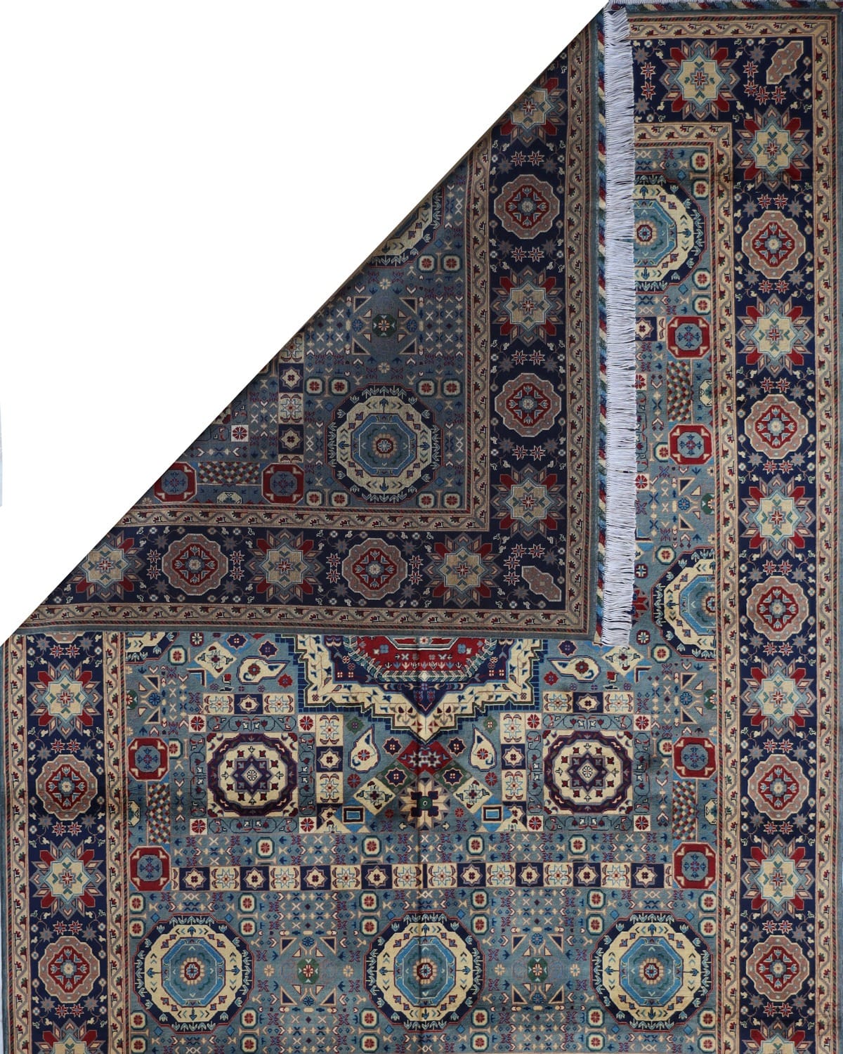 Aseel Turkmen Medallion Wool Rug 1