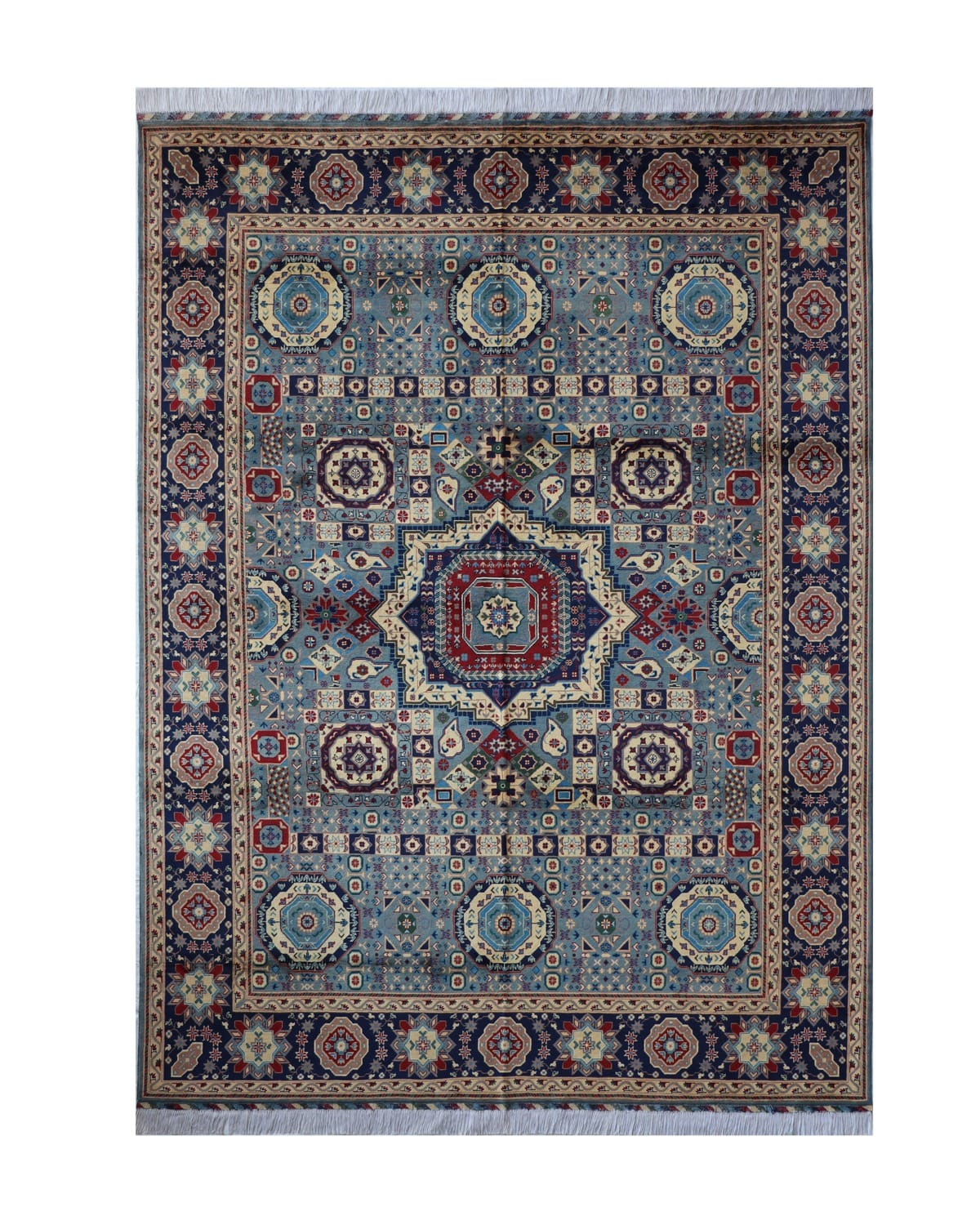 Aseel Turkmen Medallion Wool Rug 2
