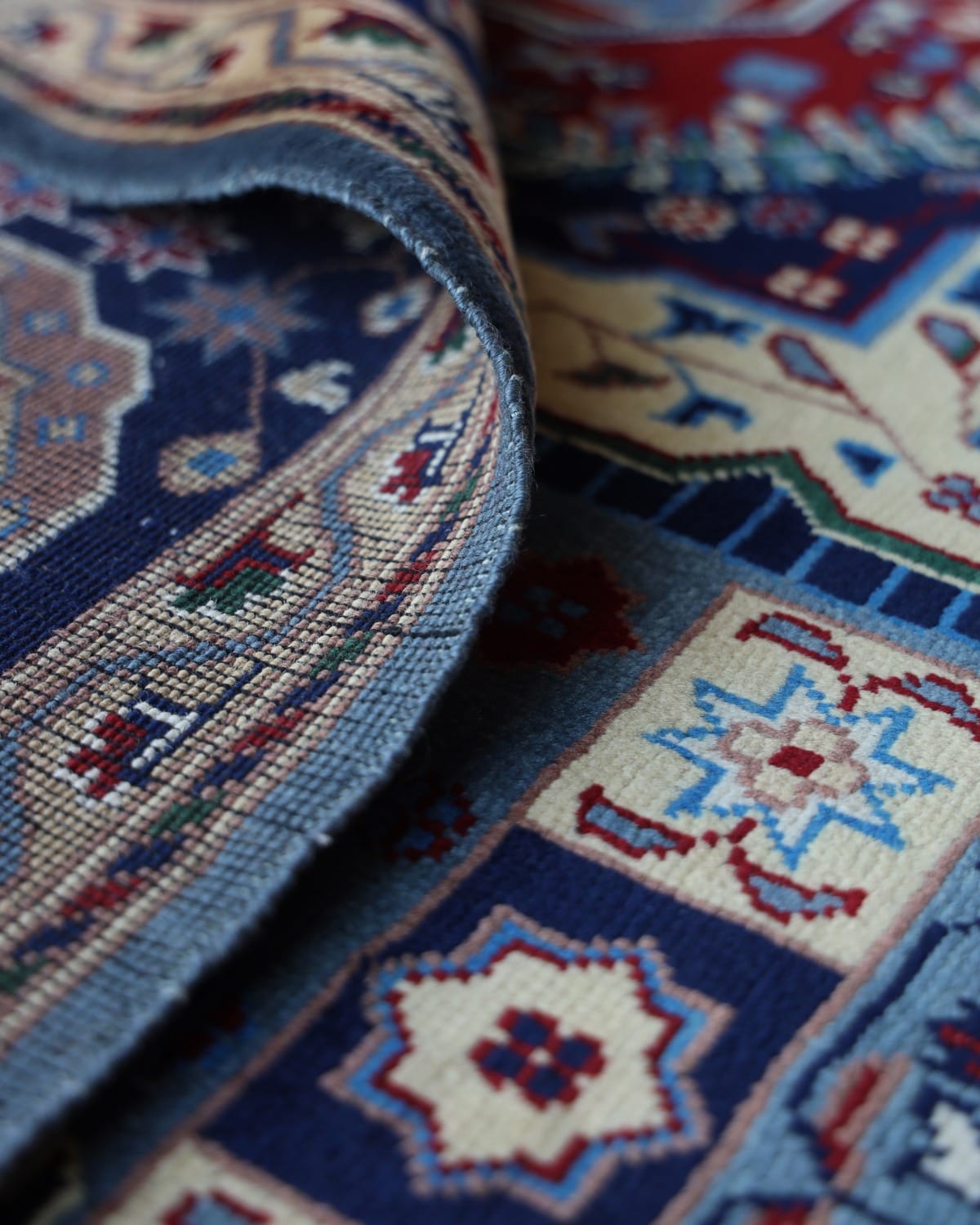Aseel Turkmen Medallion Wool Rug 3