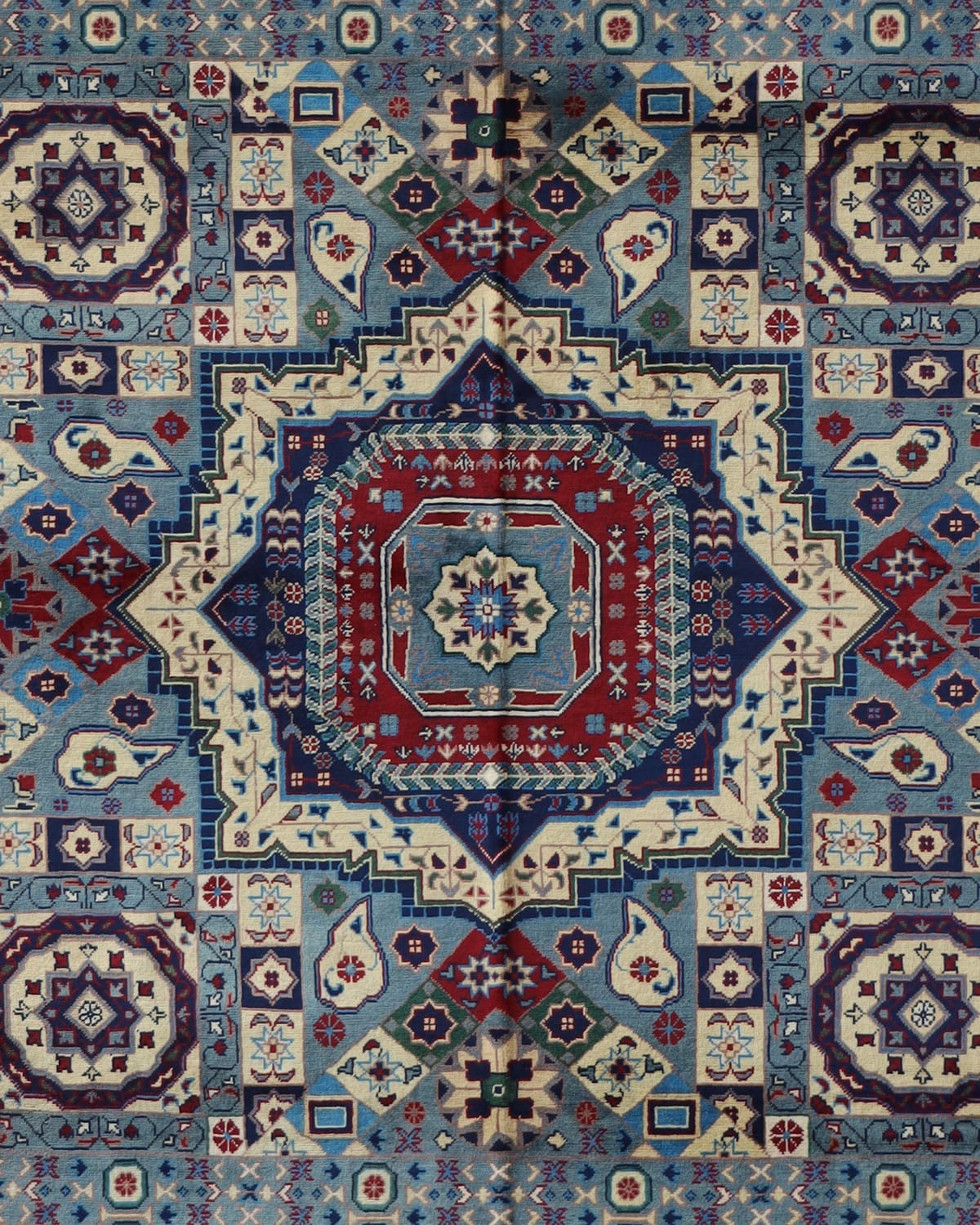 Aseel Turkmen Medallion Wool Rug 4