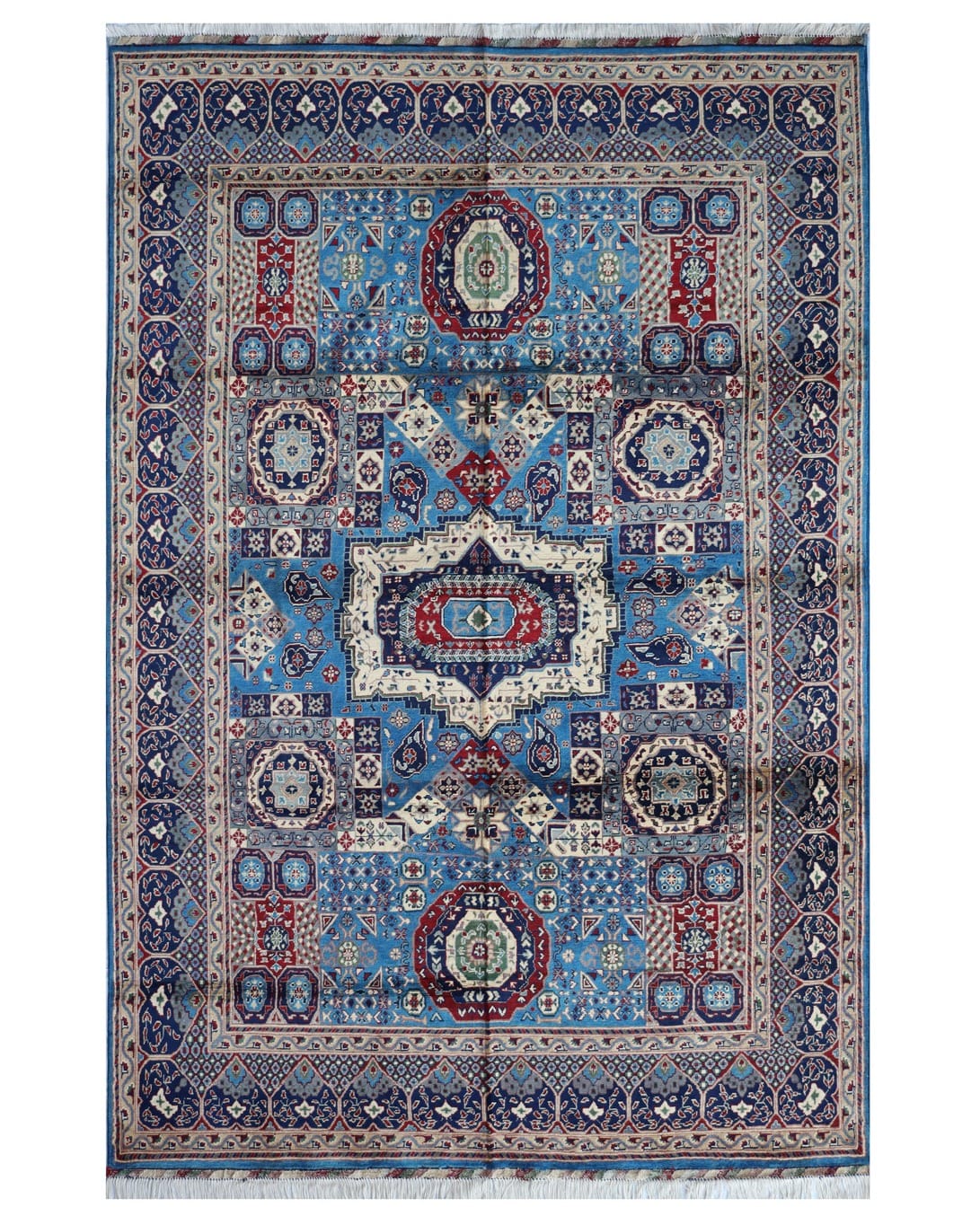 Aseel Mom Look Handwoven Turkmen Wool Rug 4